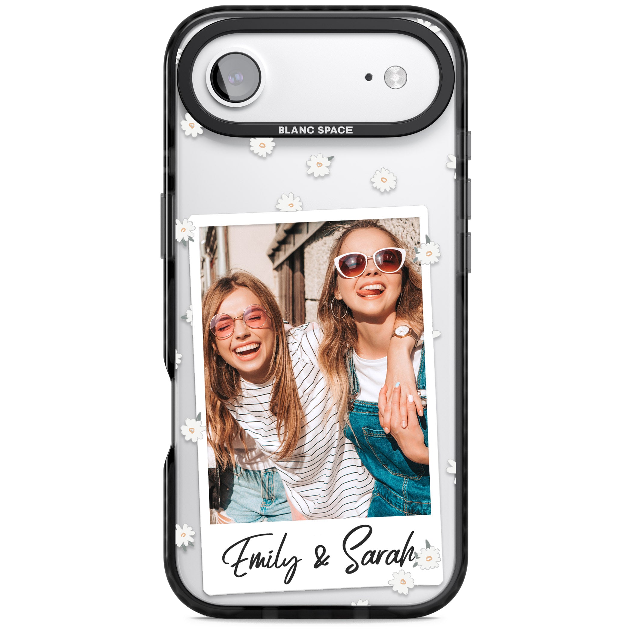 Personalised Daisy Instant Photo iPhone 17 Air Impact Black Phone Case