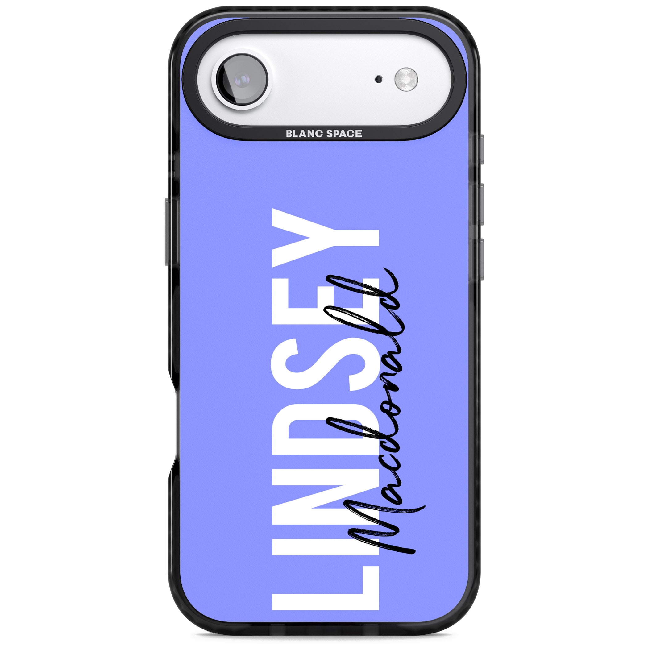 Personalised Bold Name: Purple iPhone 17 Air Impact Black Phone Case