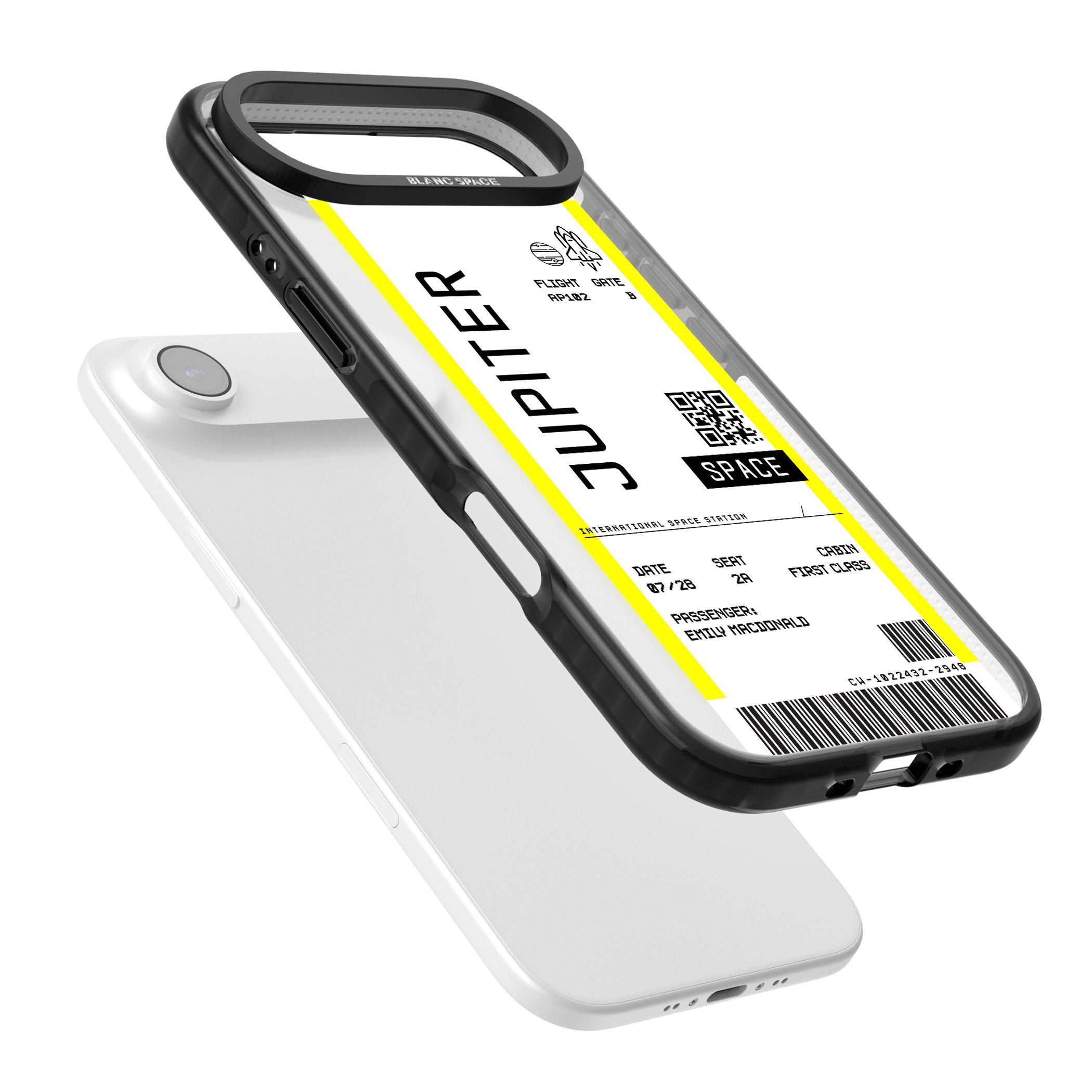 Personalised Jupiter Travel Ticket iPhone 17 Air Impact Black Phone Case Colours