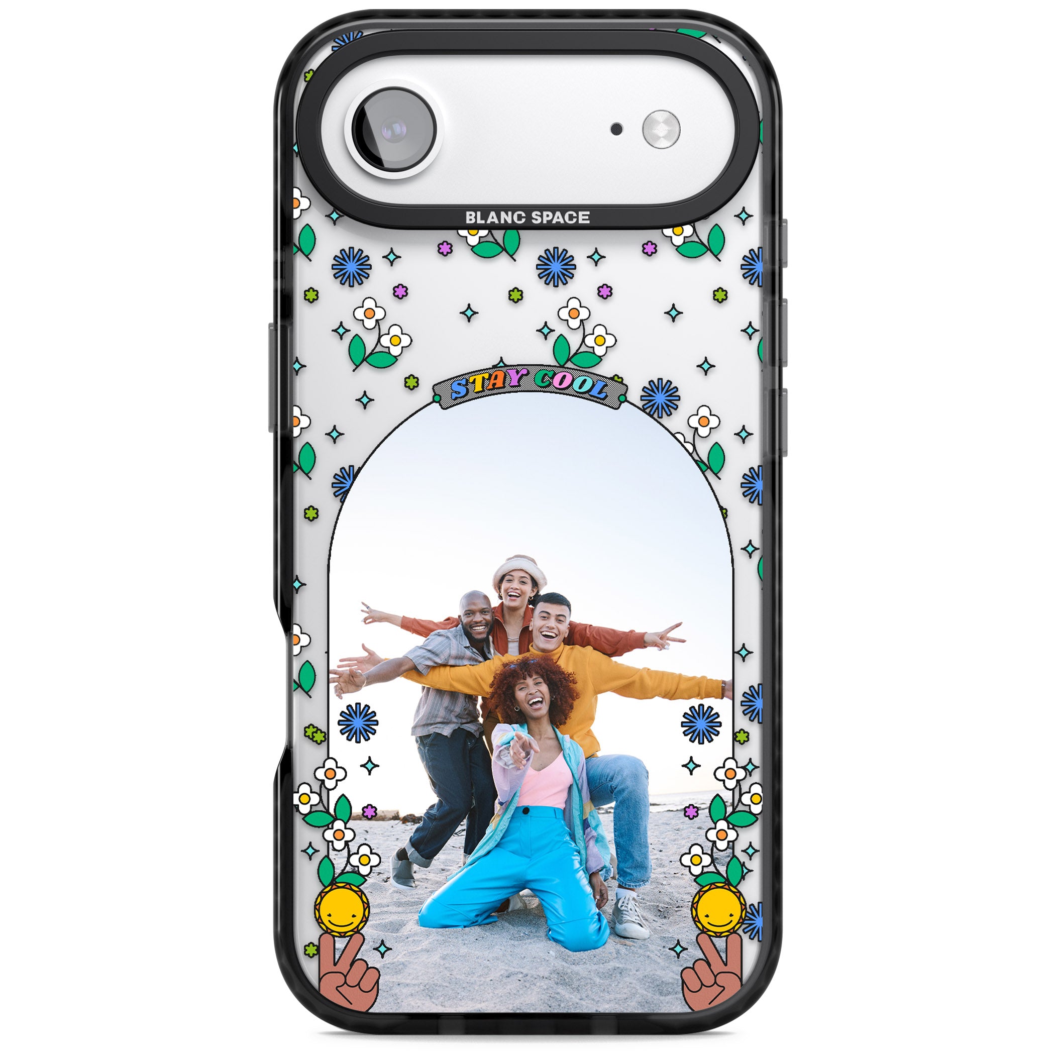 Personalised Summer Photo Frame iPhone 17 Air Impact Black Phone Case