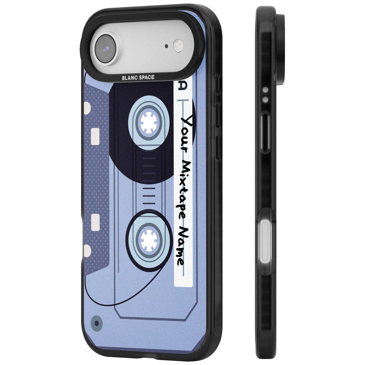 Personalised Retro Mixtape Industrial iPhone Air Impact Black Phone Case side