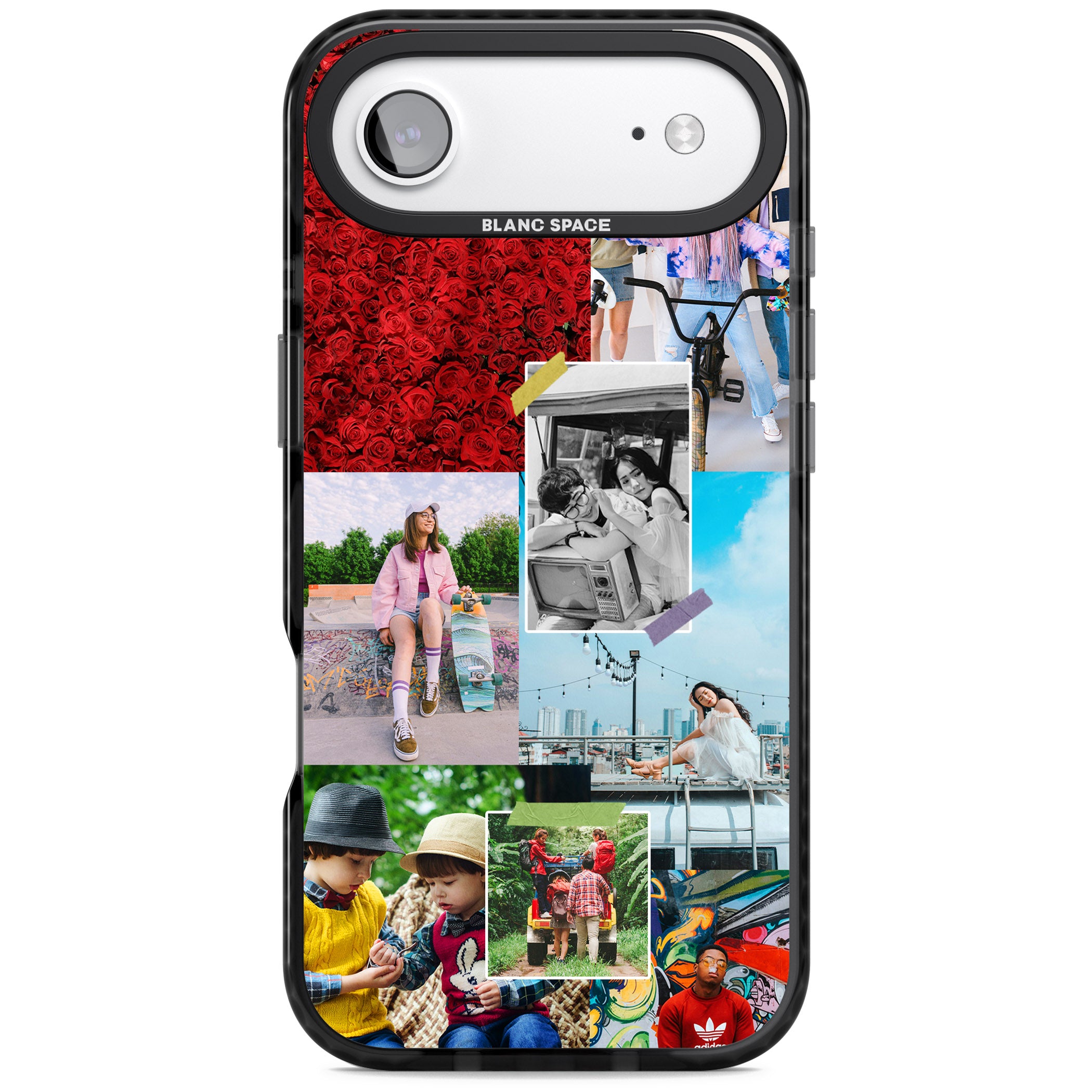 Personalised Photo Collage iPhone 17 Air Impact Black Phone Case