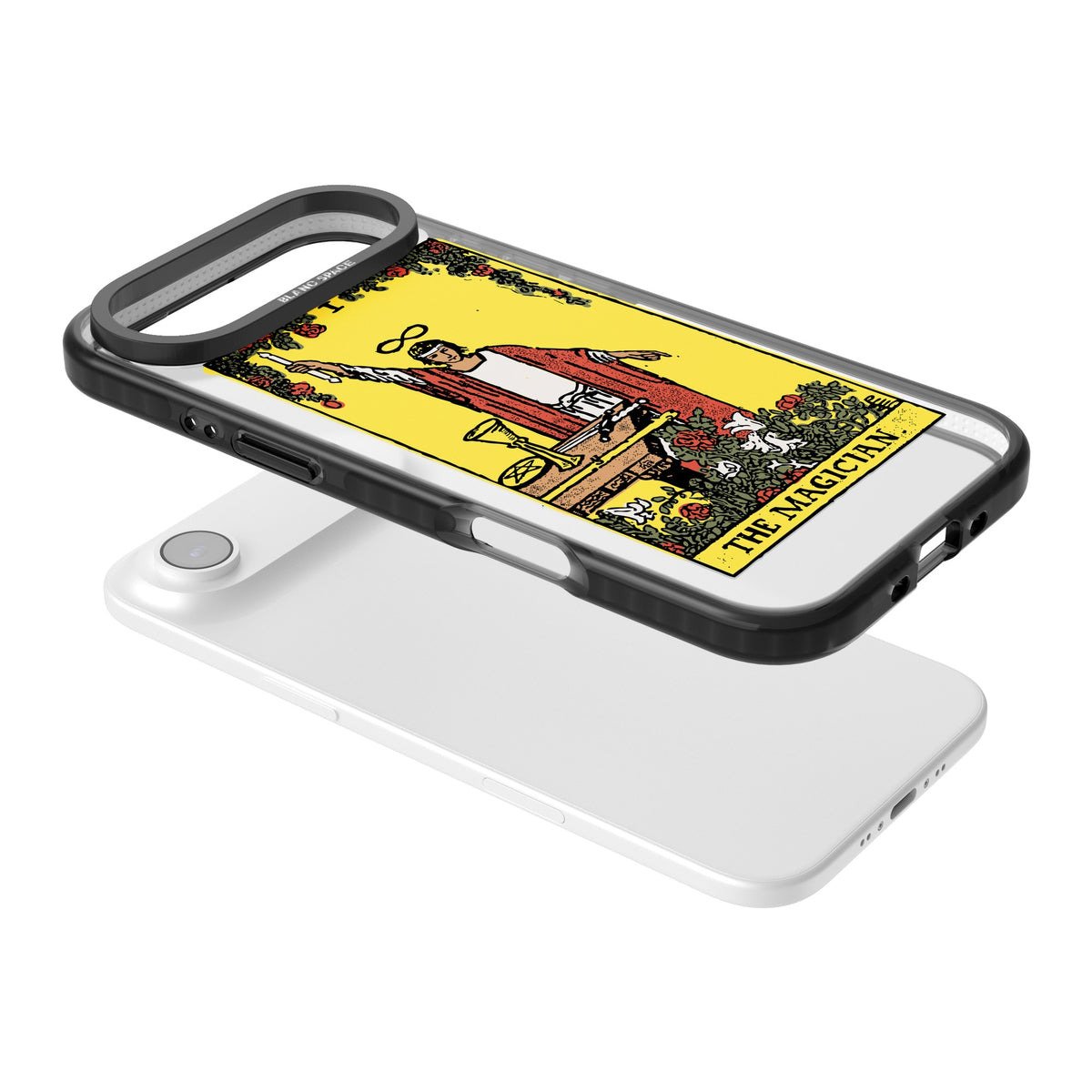 Personalised The Magician Tarot Card (Color) iPhone Air Impact Black Phone Case angled