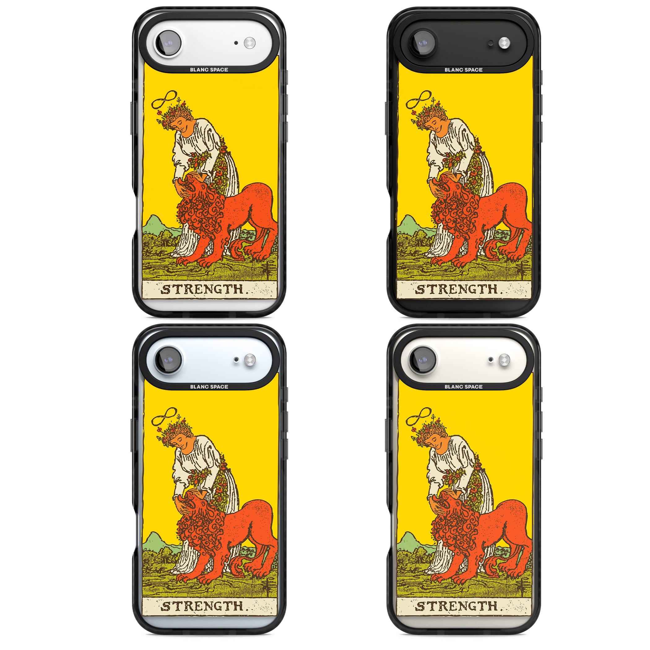 Personalised Strength Tarot Card (Color) iPhone 17 Air Impact Black Phone Case APT Impact Protection