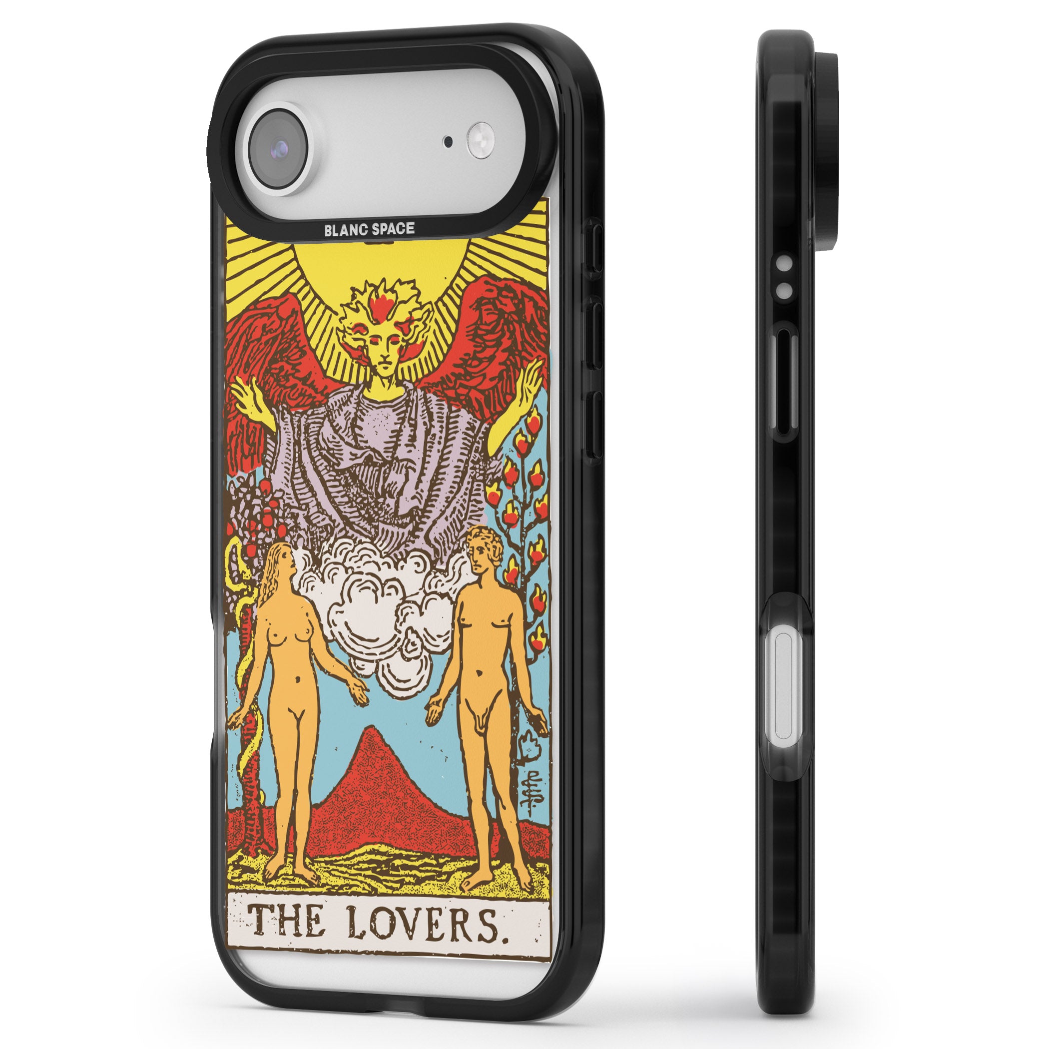 Personalised The Lovers Tarot Card (Color) iPhone 17 Air Impact Black Phone Case Side Profile