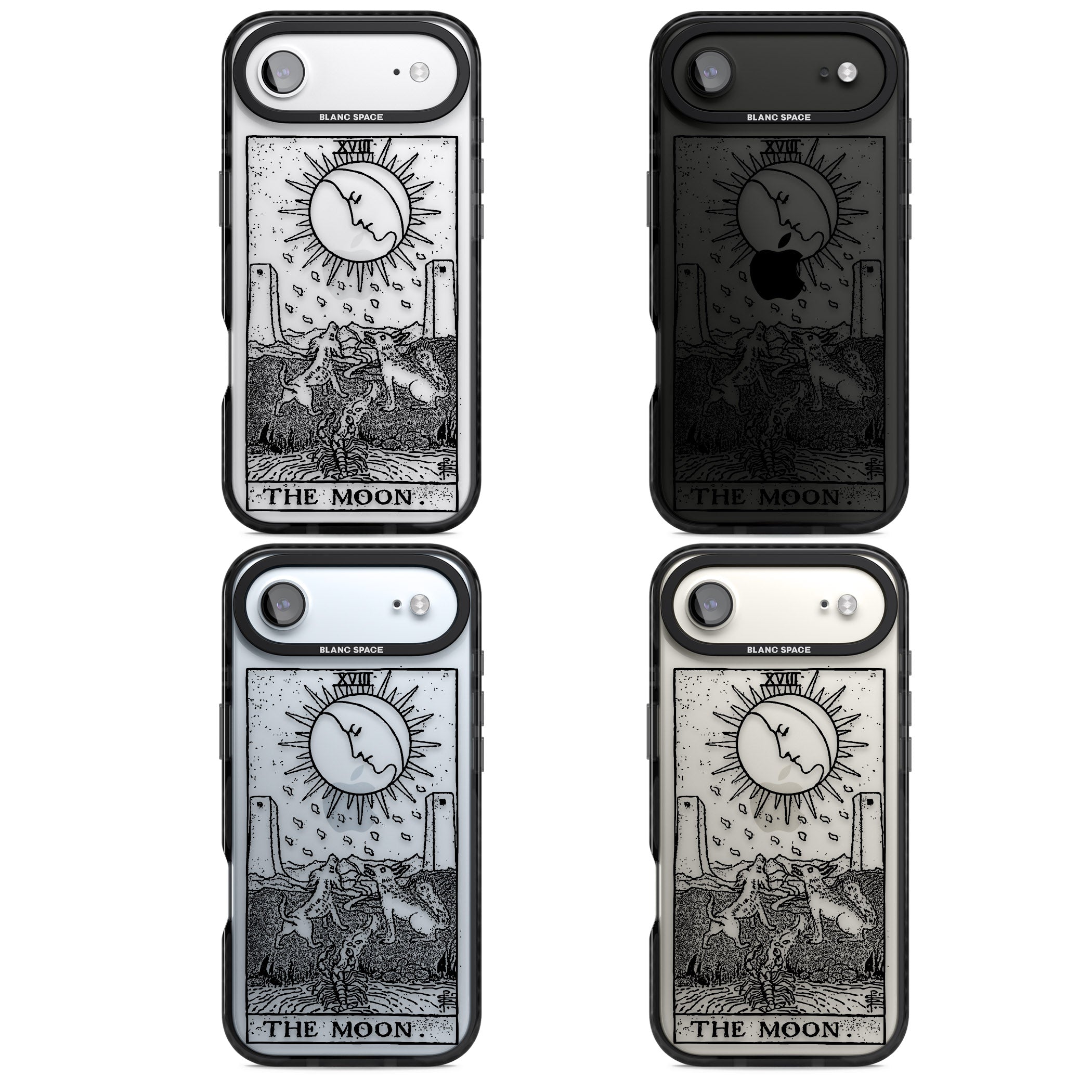 Personalised The Moon Tarot Card (Clear) iPhone 17 Air Impact Black Phone Case APT Impact Protection