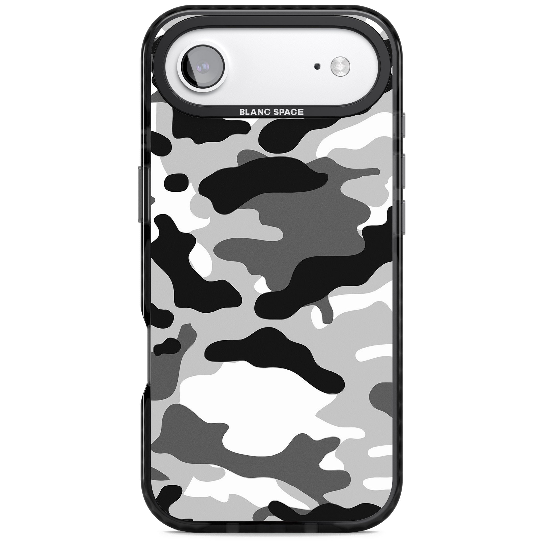 Grey Camo iPhone 17 Air Impact Black Phone Case