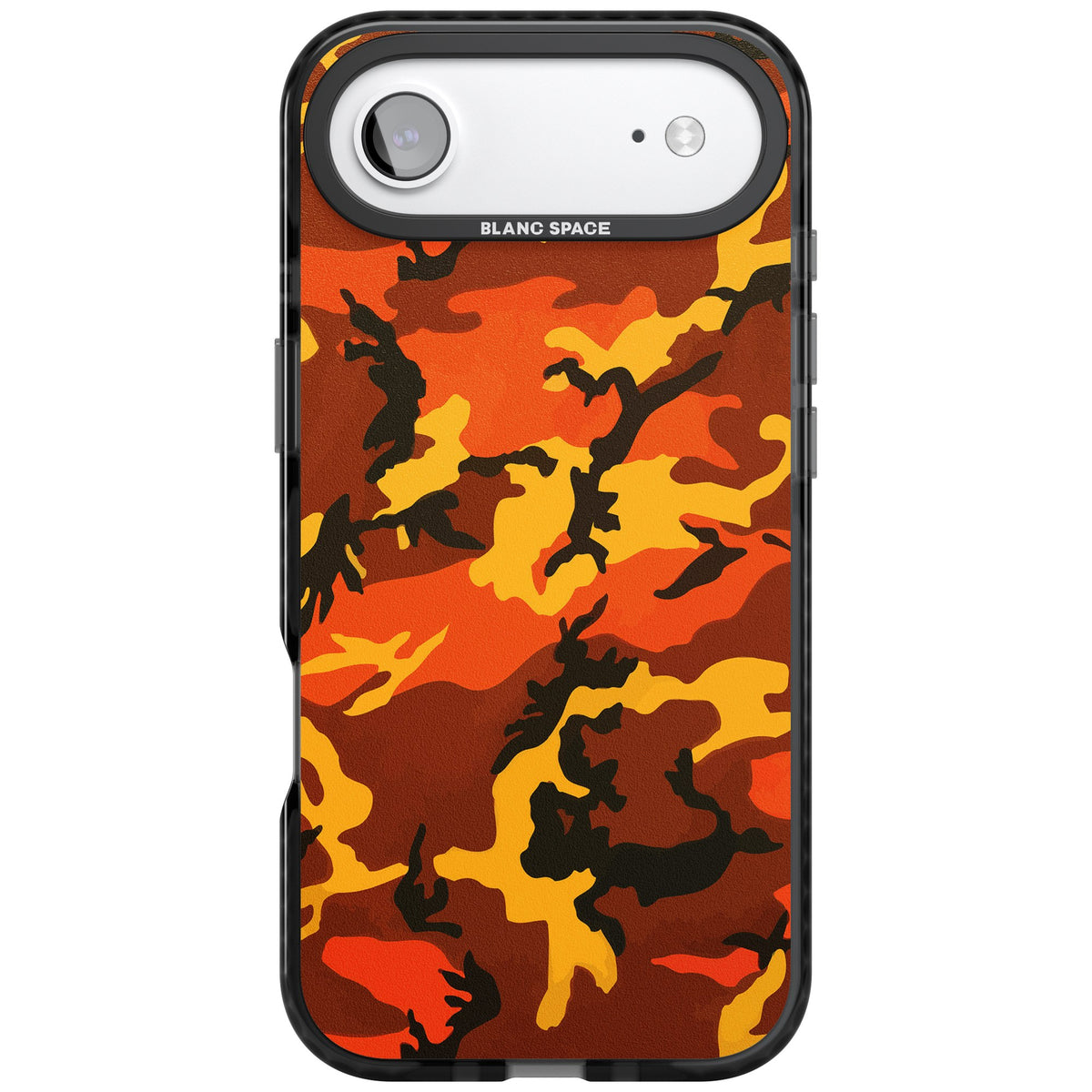 Orange Camo iPhone Air Impact Black Phone Case front