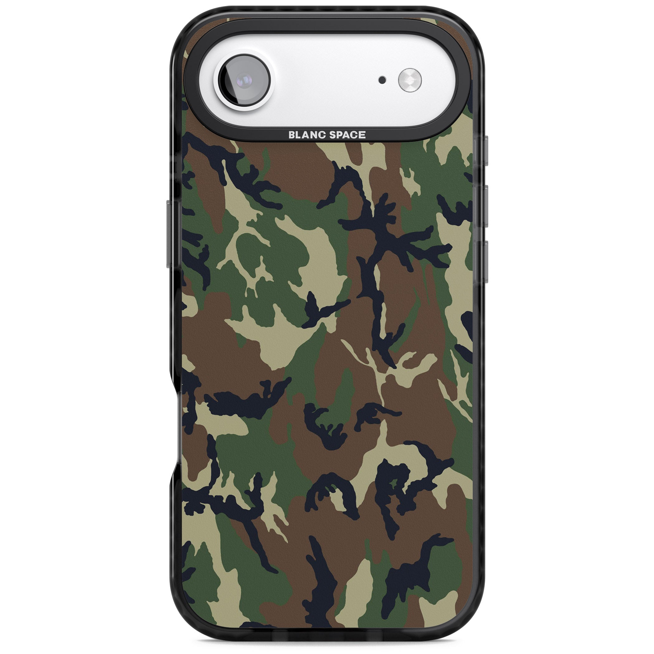 Forest Green Camo iPhone 17 Air Impact Black Phone Case