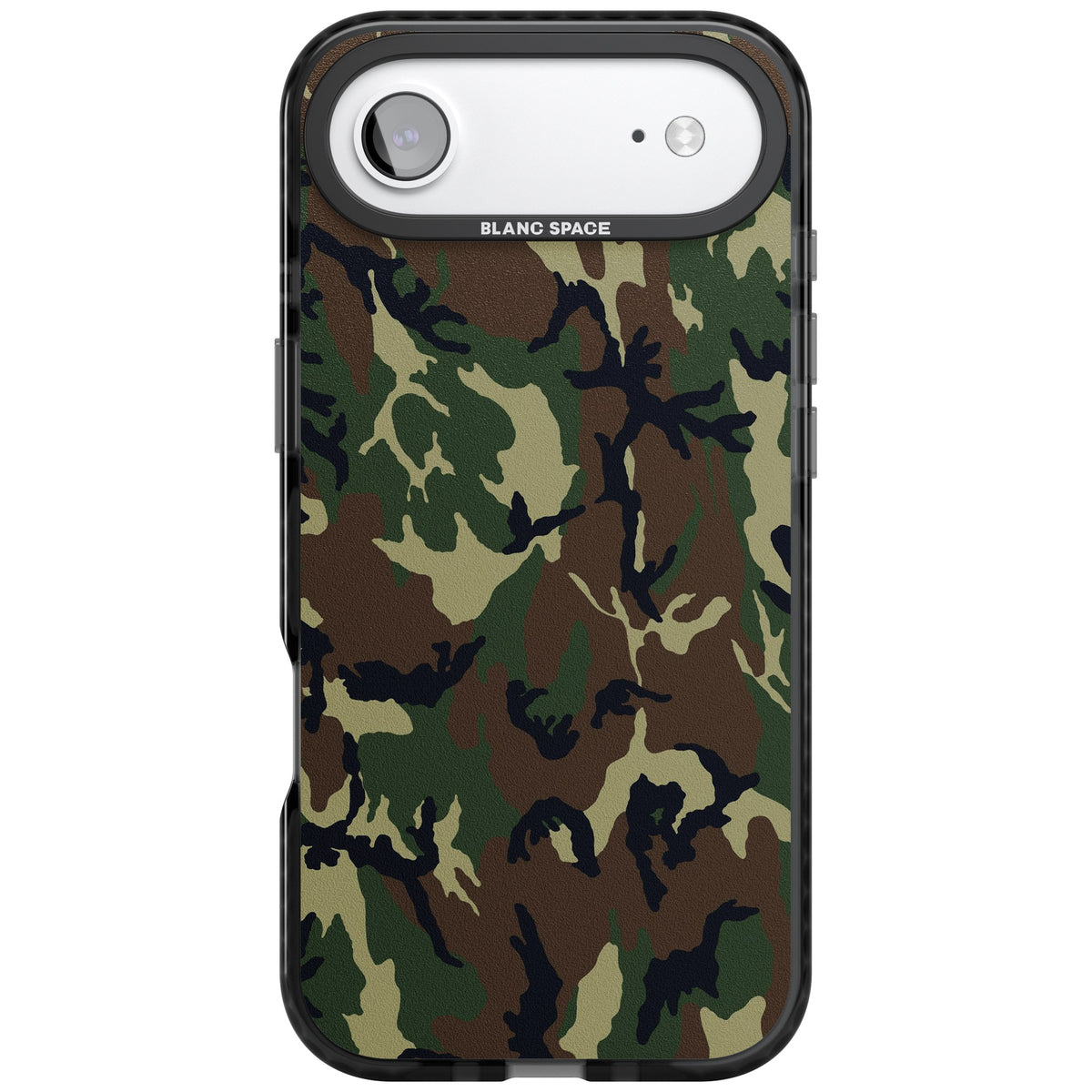 Forest Green Camo iPhone Air Impact Black Phone Case front