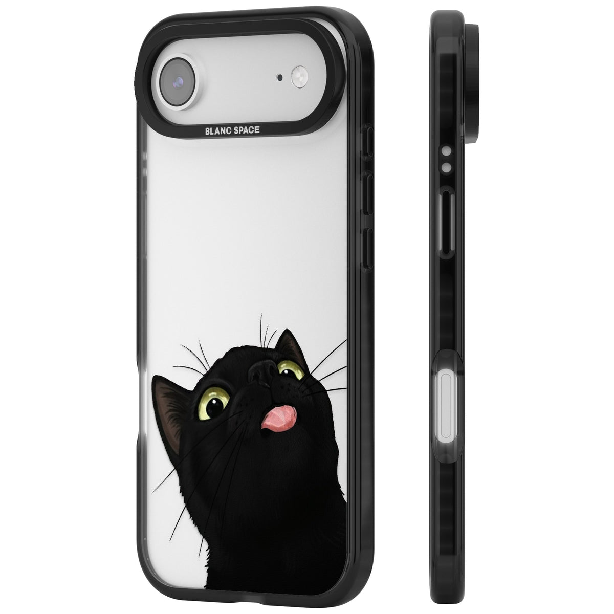 Black Cat Energy iPhone Air Impact Black Phone Case side