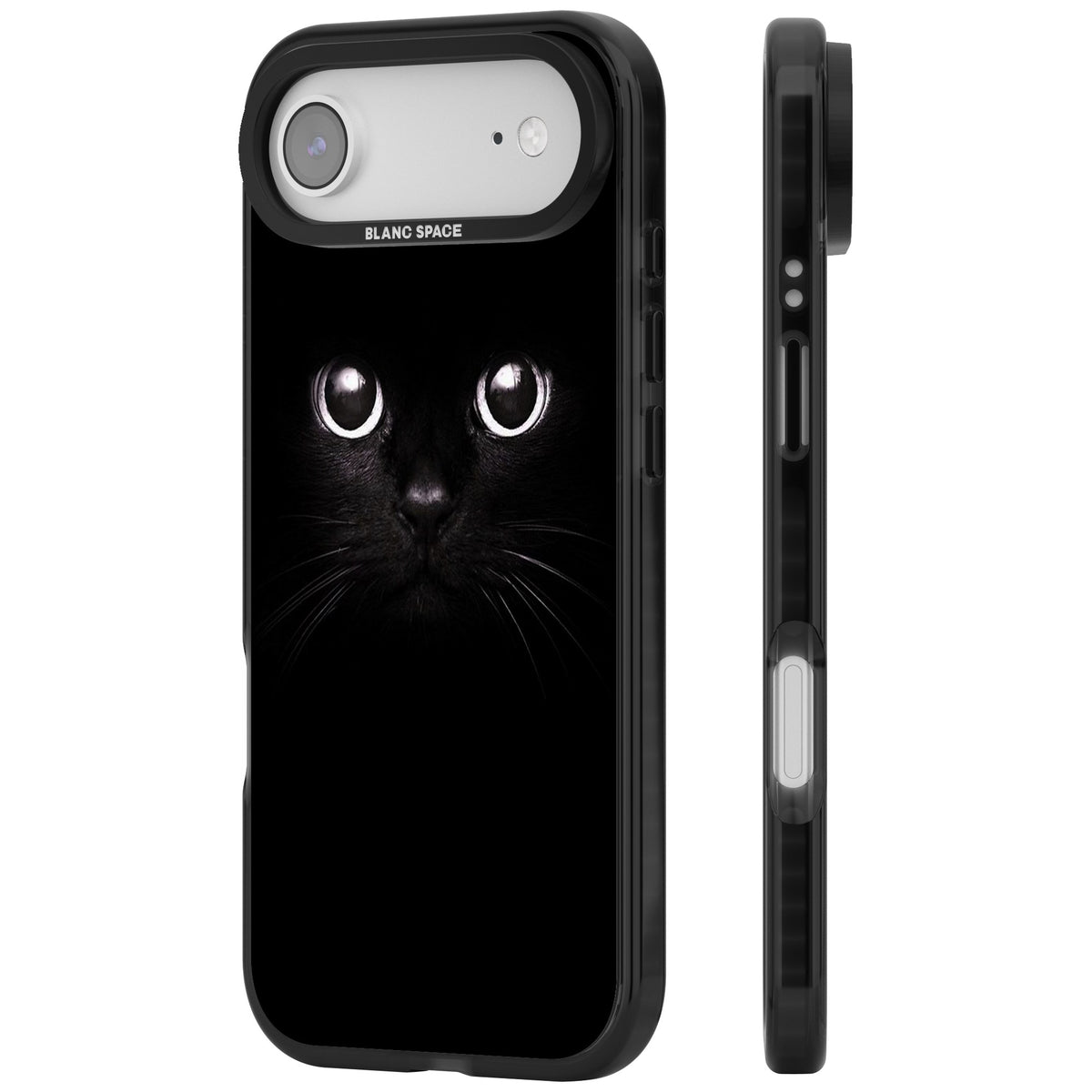 Black Cat iPhone Air Impact Black Phone Case side
