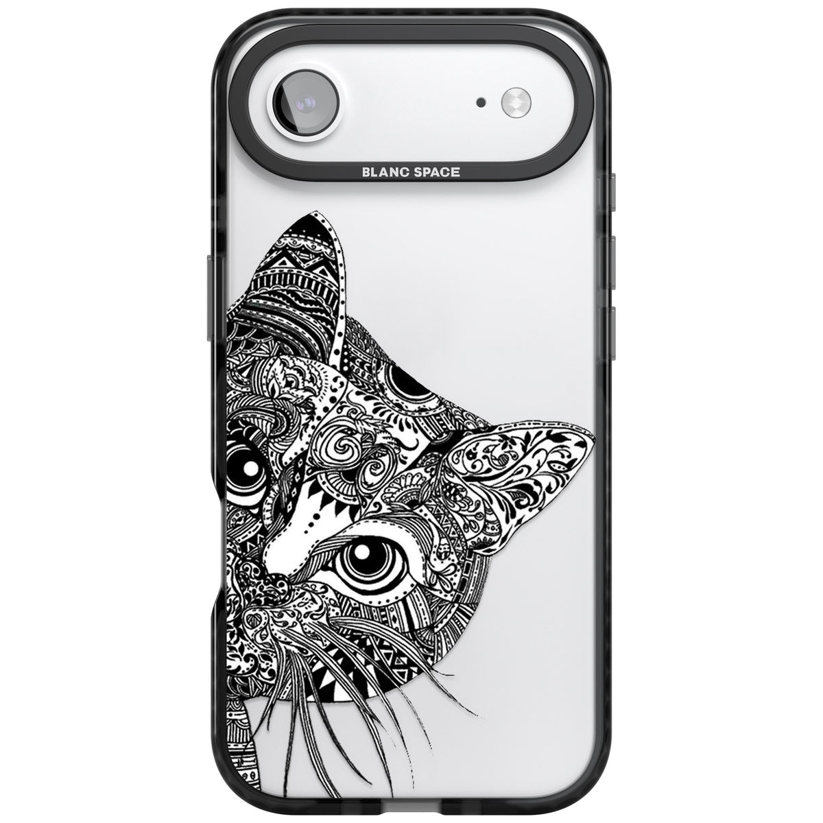 Henna Cat iPhone Air Impact Black Phone Case front