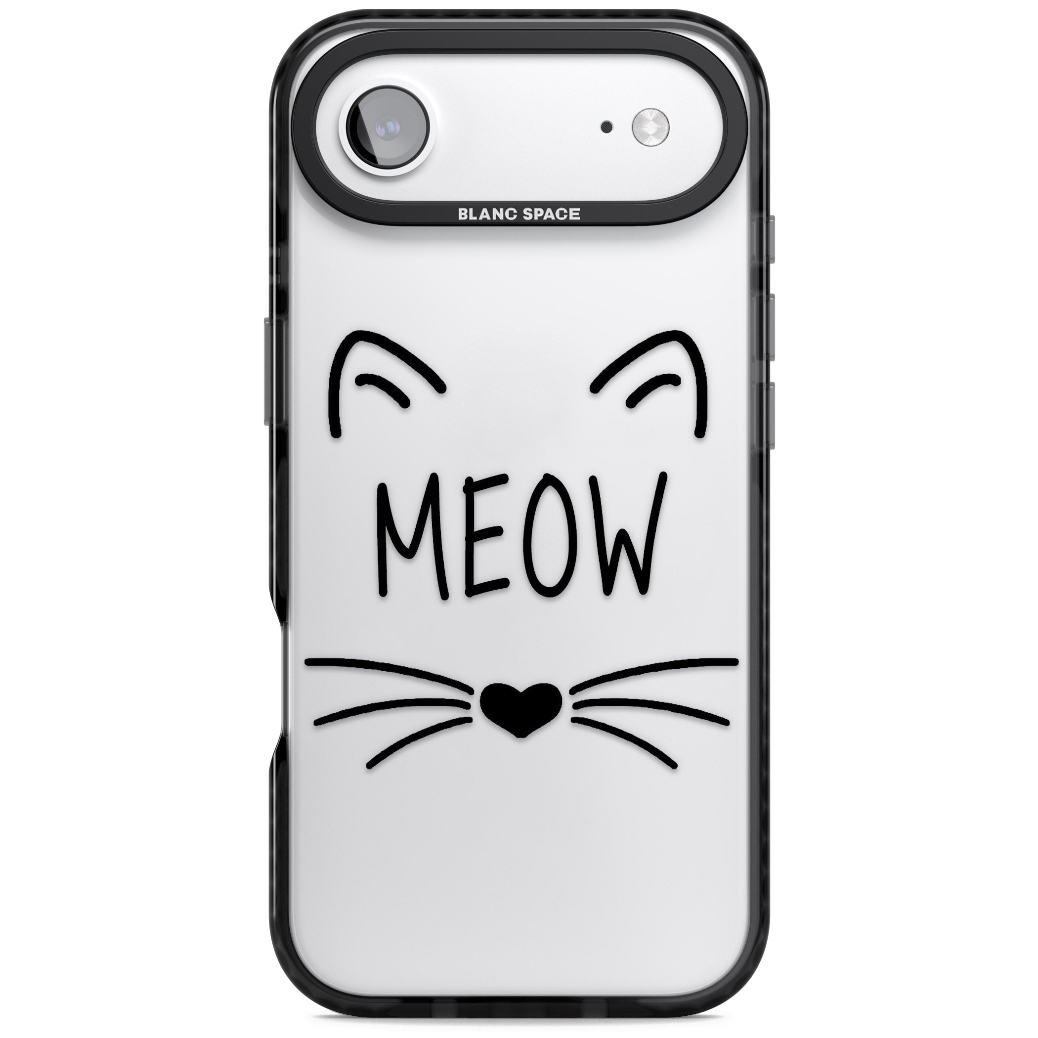 Cat Whiskers iPhone 17 Air Impact Black Phone Case