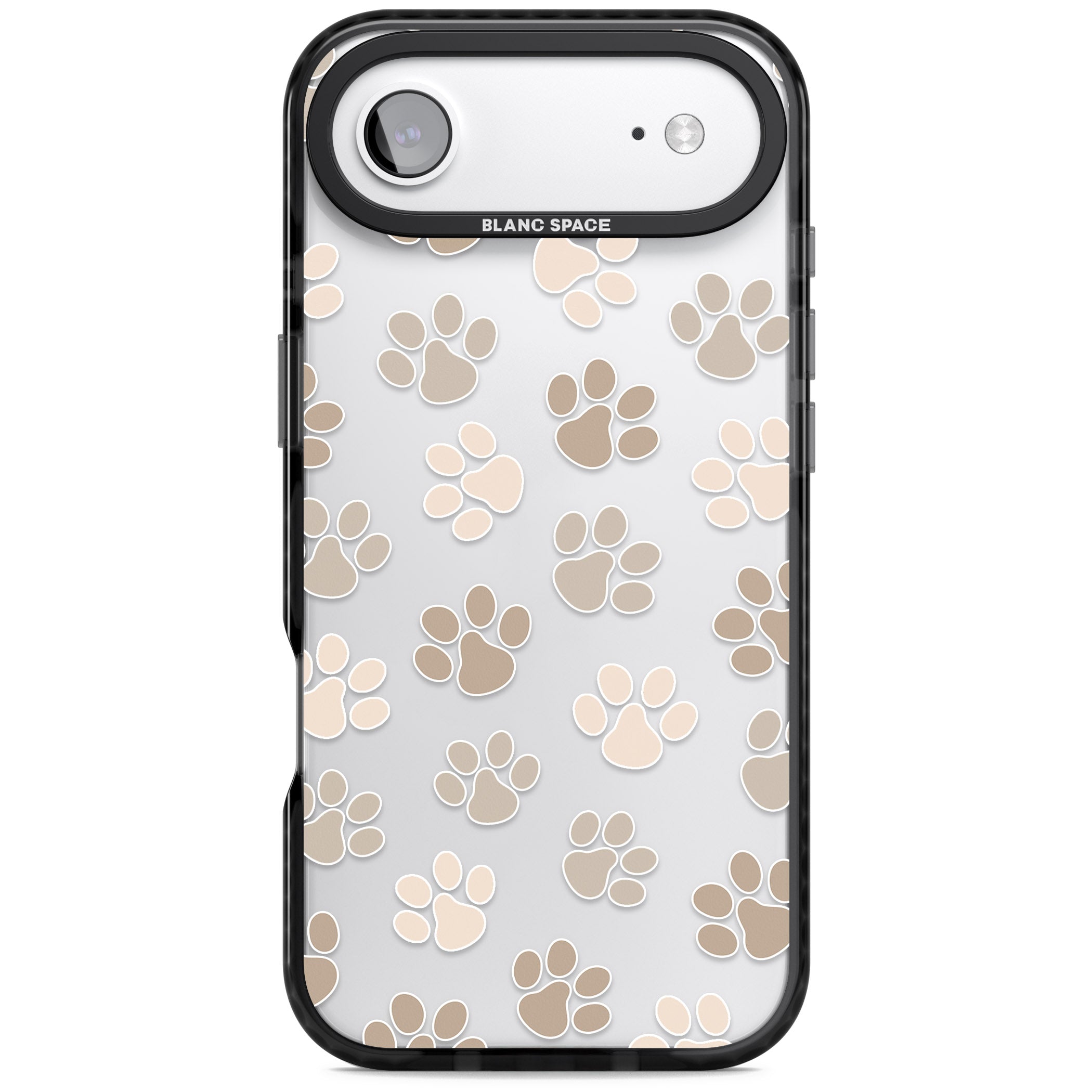 Paw Prints iPhone 17 Air Impact Black Phone Case