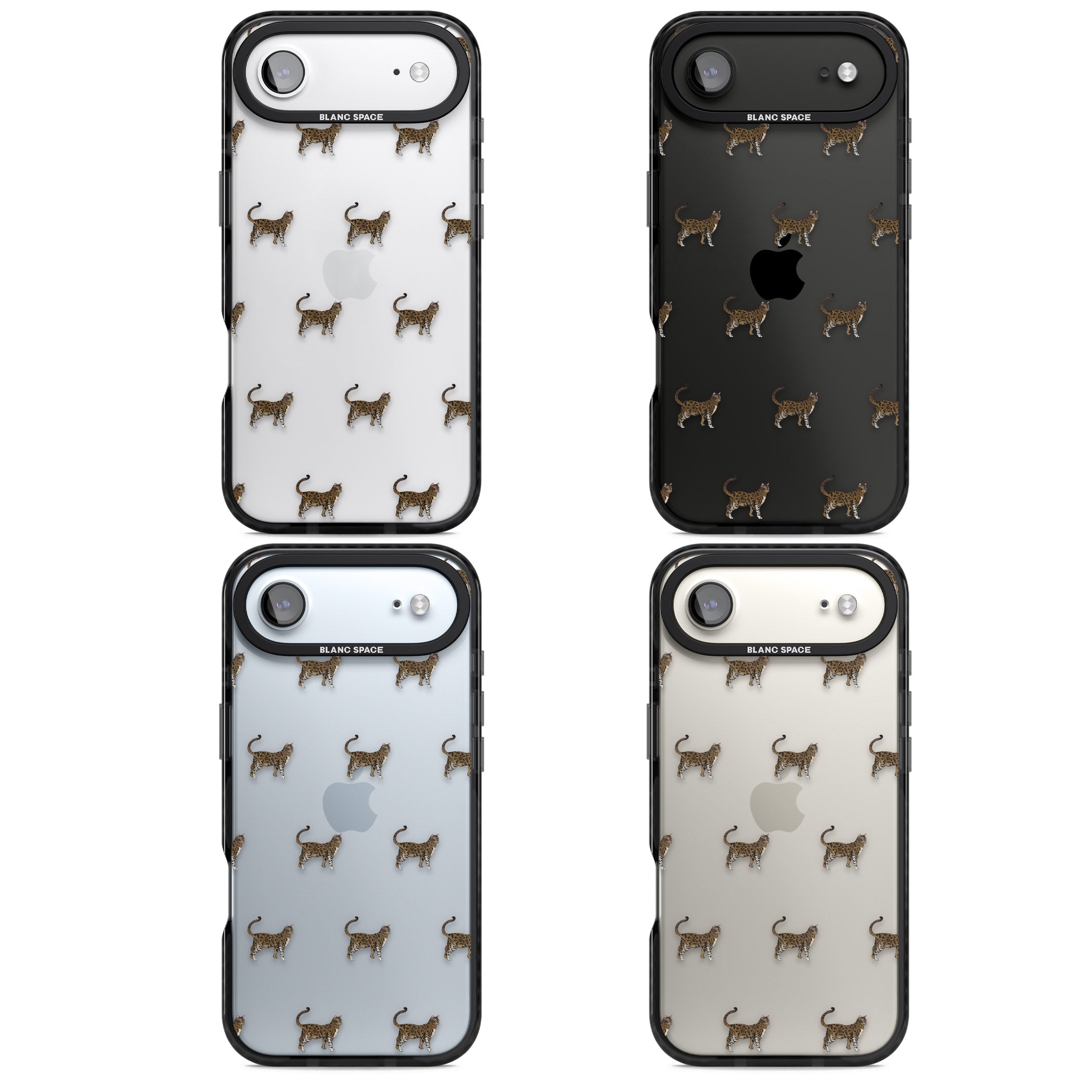 Bengal Cat Pattern iPhone 17 Air Impact Black Phone Case APT Impact Protection
