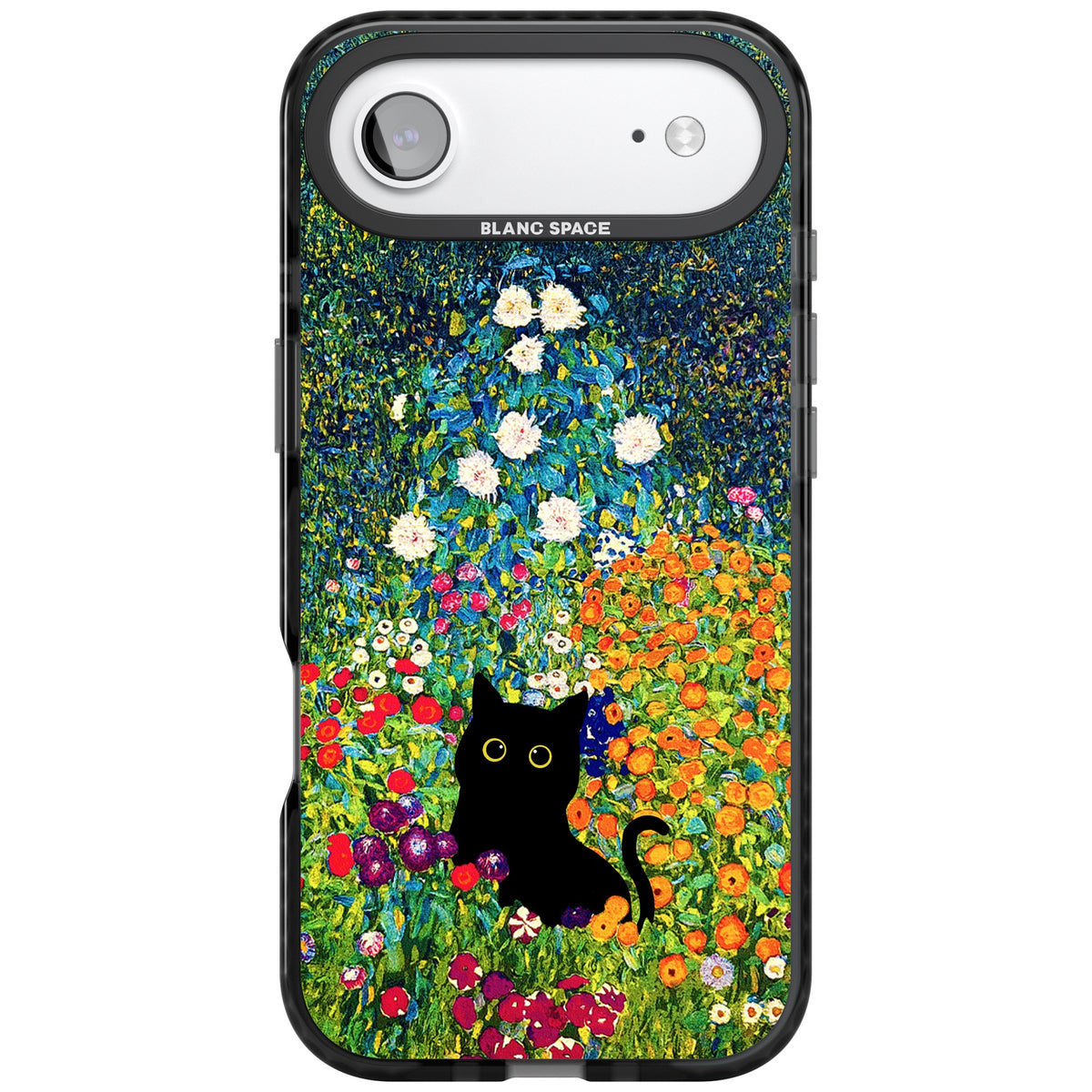 Cat in Klimt's Garden iPhone Air Impact Black Phone Case front