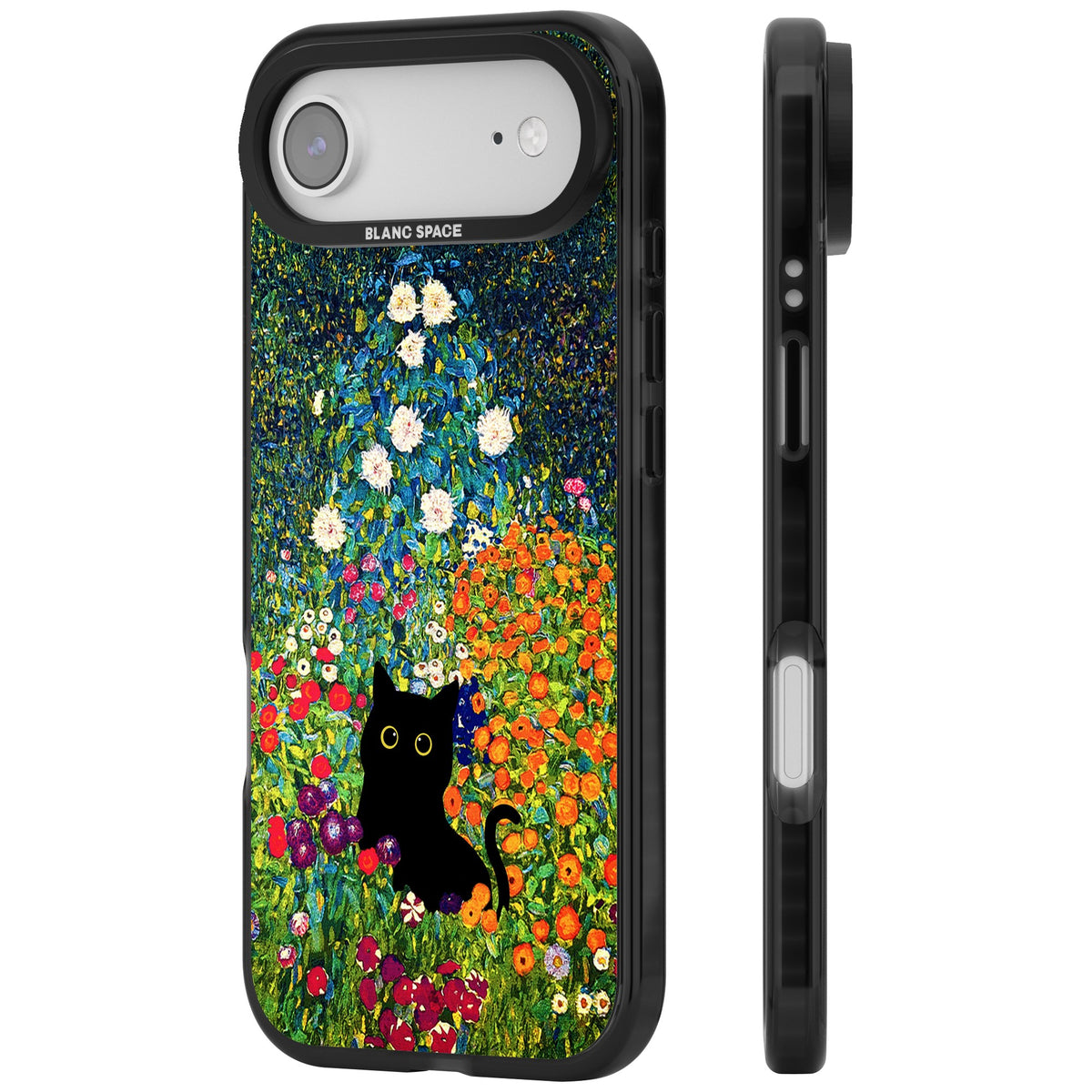 Cat in Klimt's Garden iPhone Air Impact Black Phone Case side