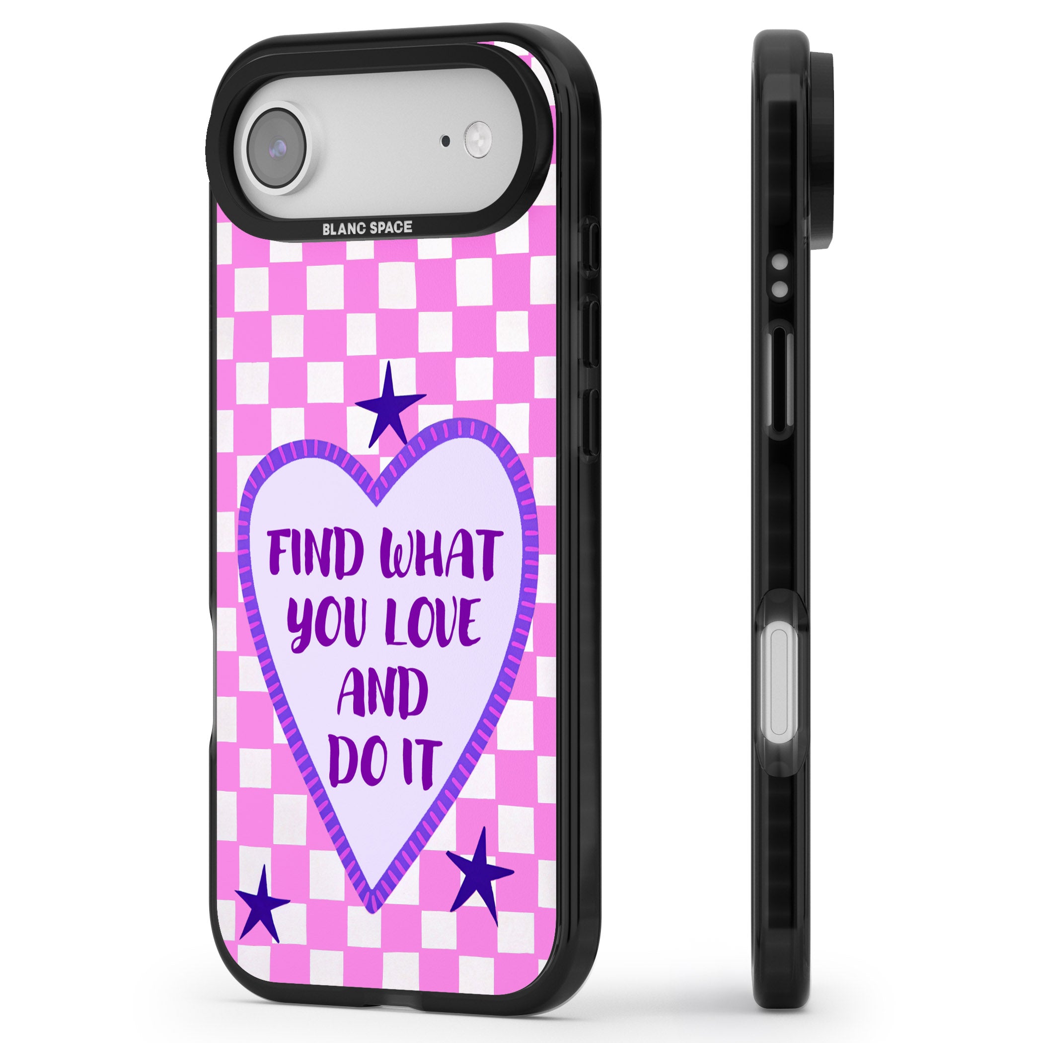 Find What You Love iPhone 17 Air Impact Black Phone Case Side Profile