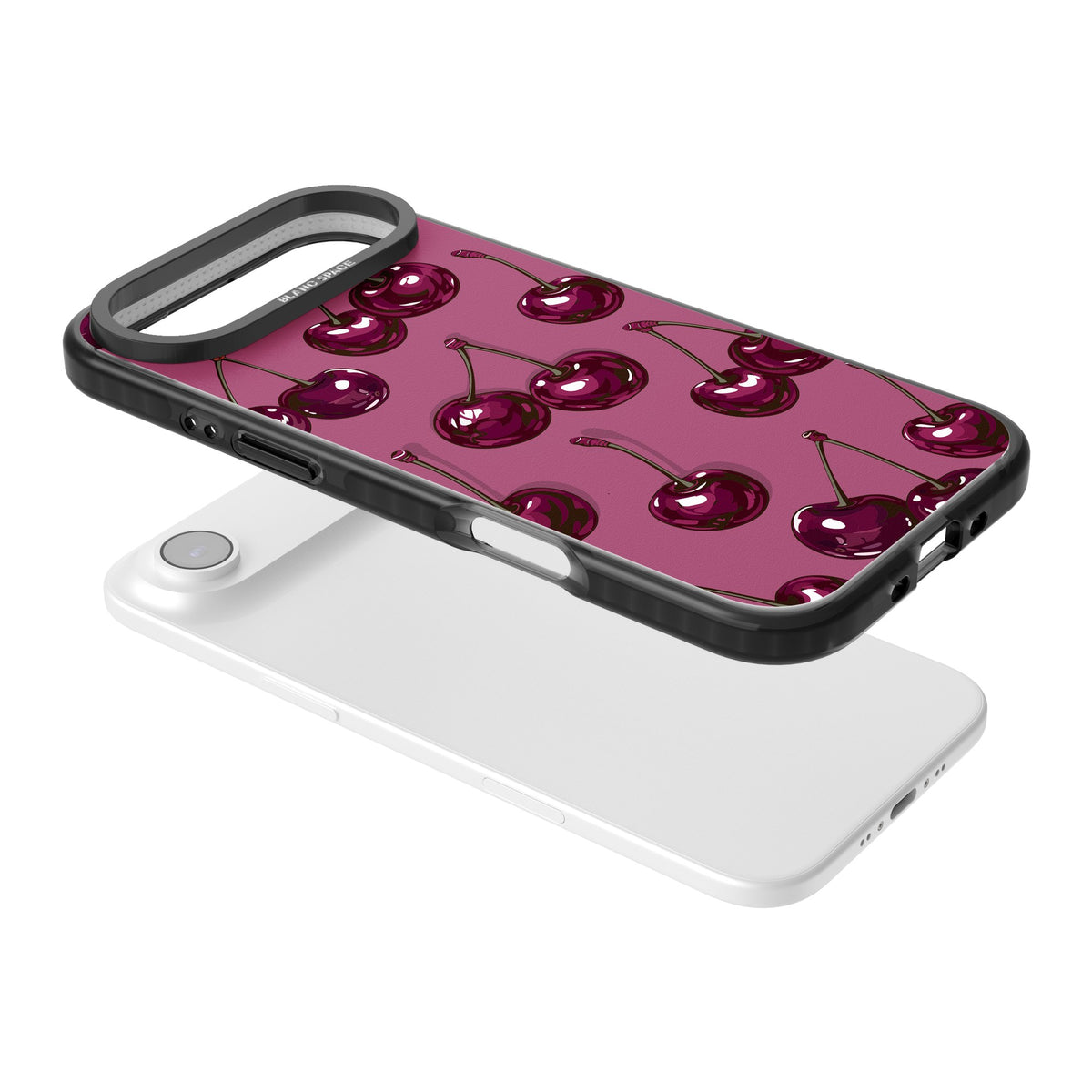 Cherry Soda iPhone Air Impact Black Phone Case angled