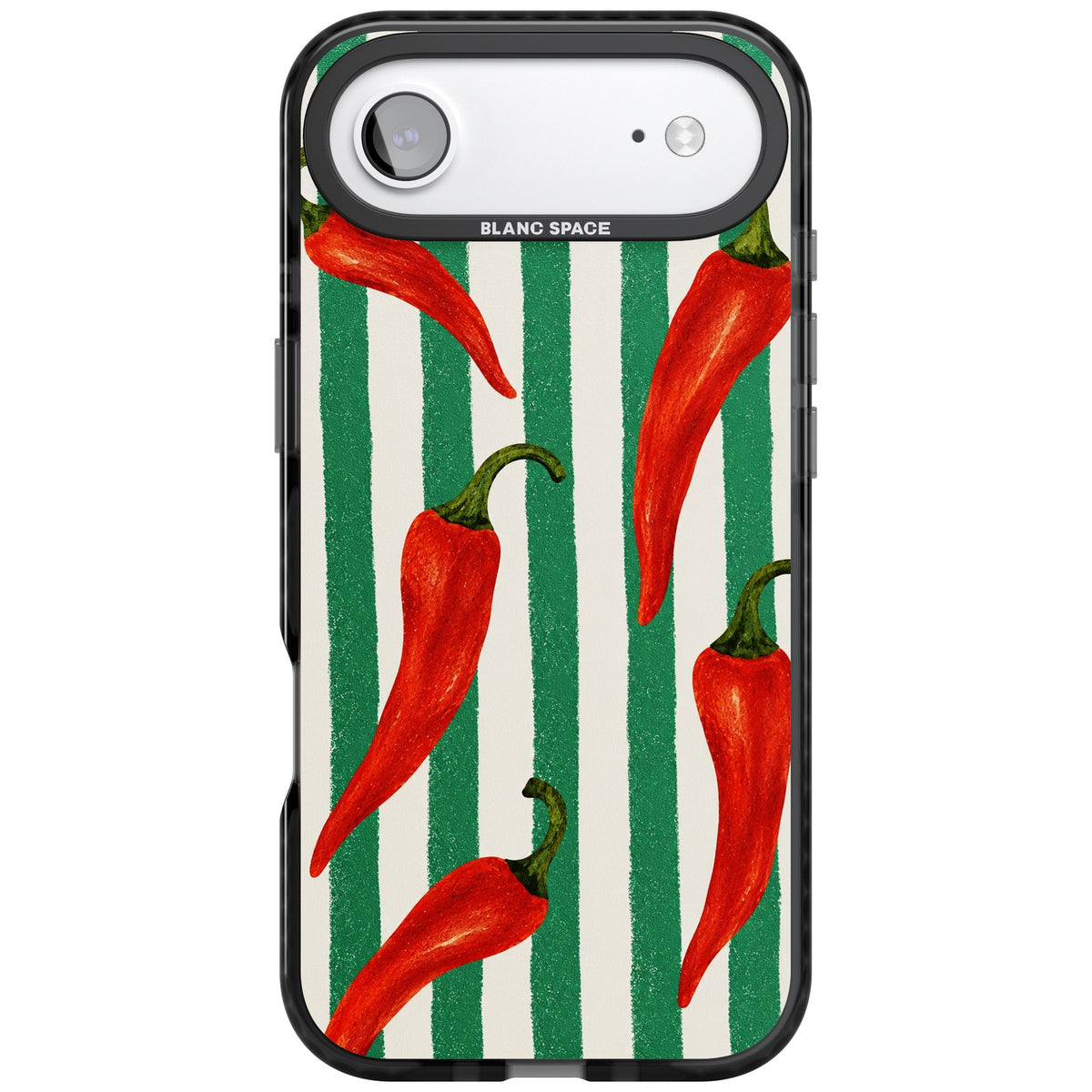 Striped Chillis iPhone Air Impact Black Phone Case front