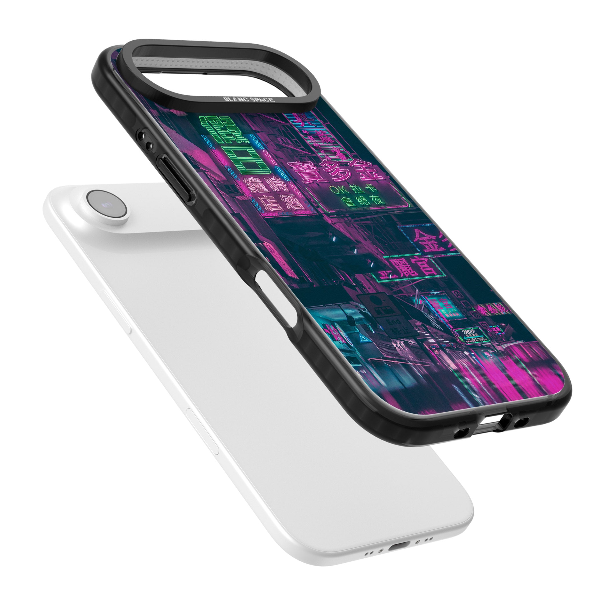 Neon Night Strip iPhone 17 Air Impact Black Phone Case Colours