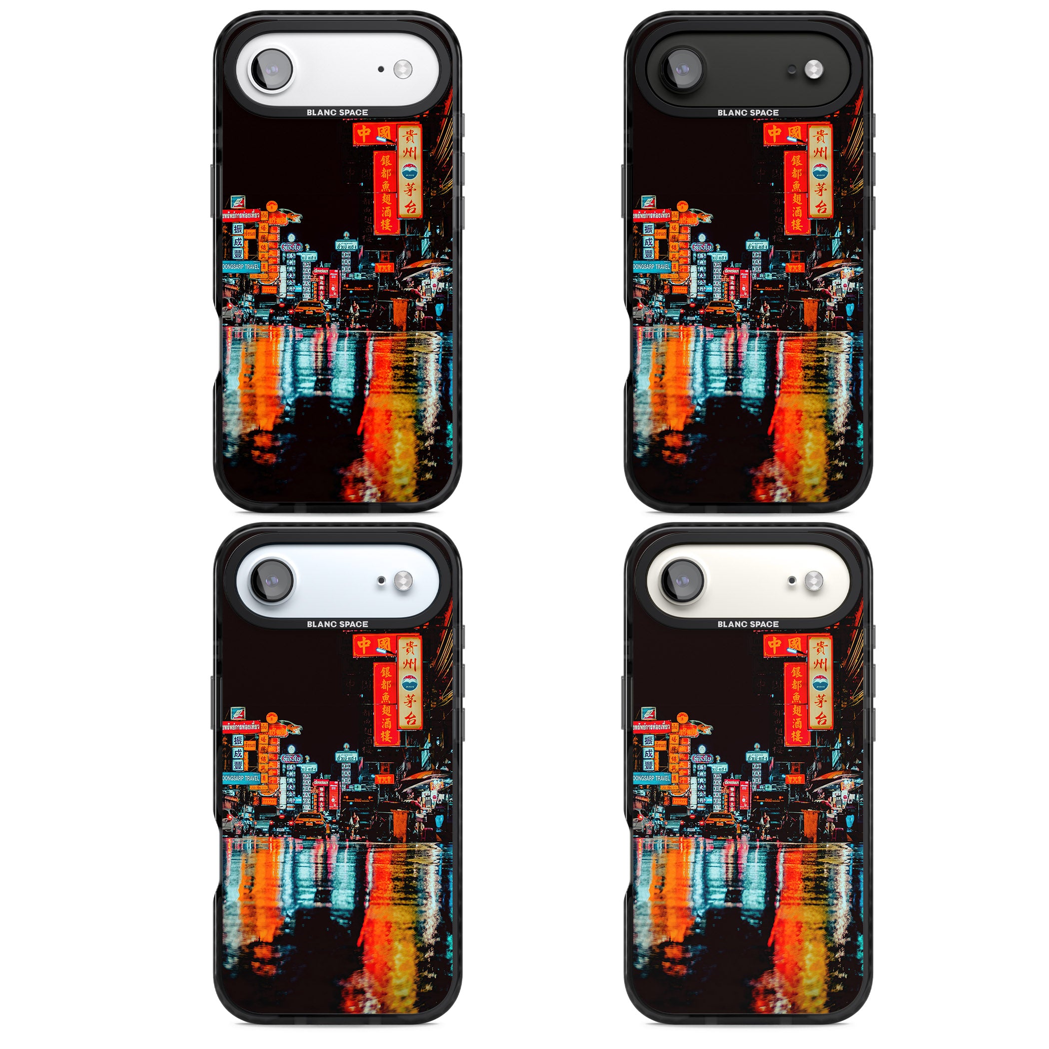 Neon City iPhone 17 Air Impact Black Phone Case APT Impact Protection