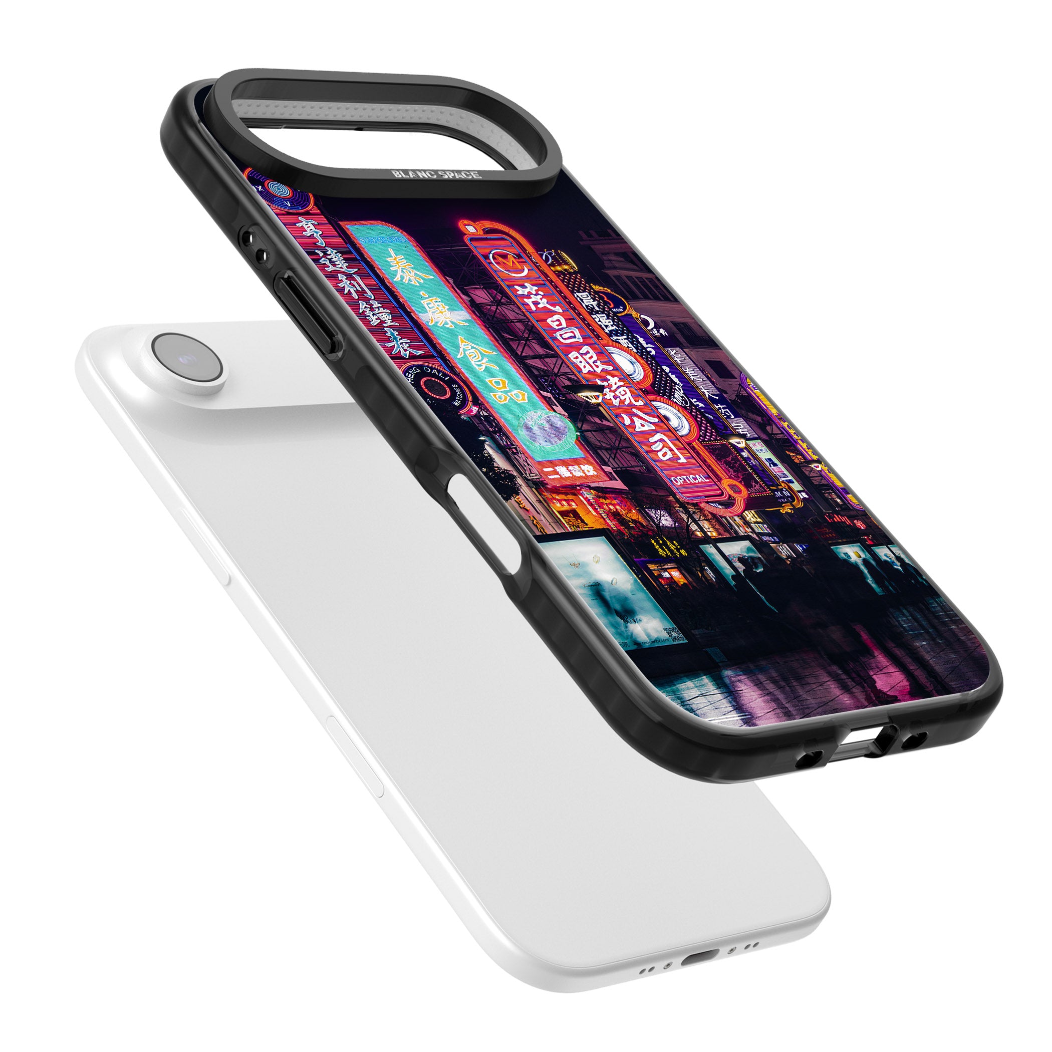 Neon Streets iPhone 17 Air Impact Black Phone Case Colours