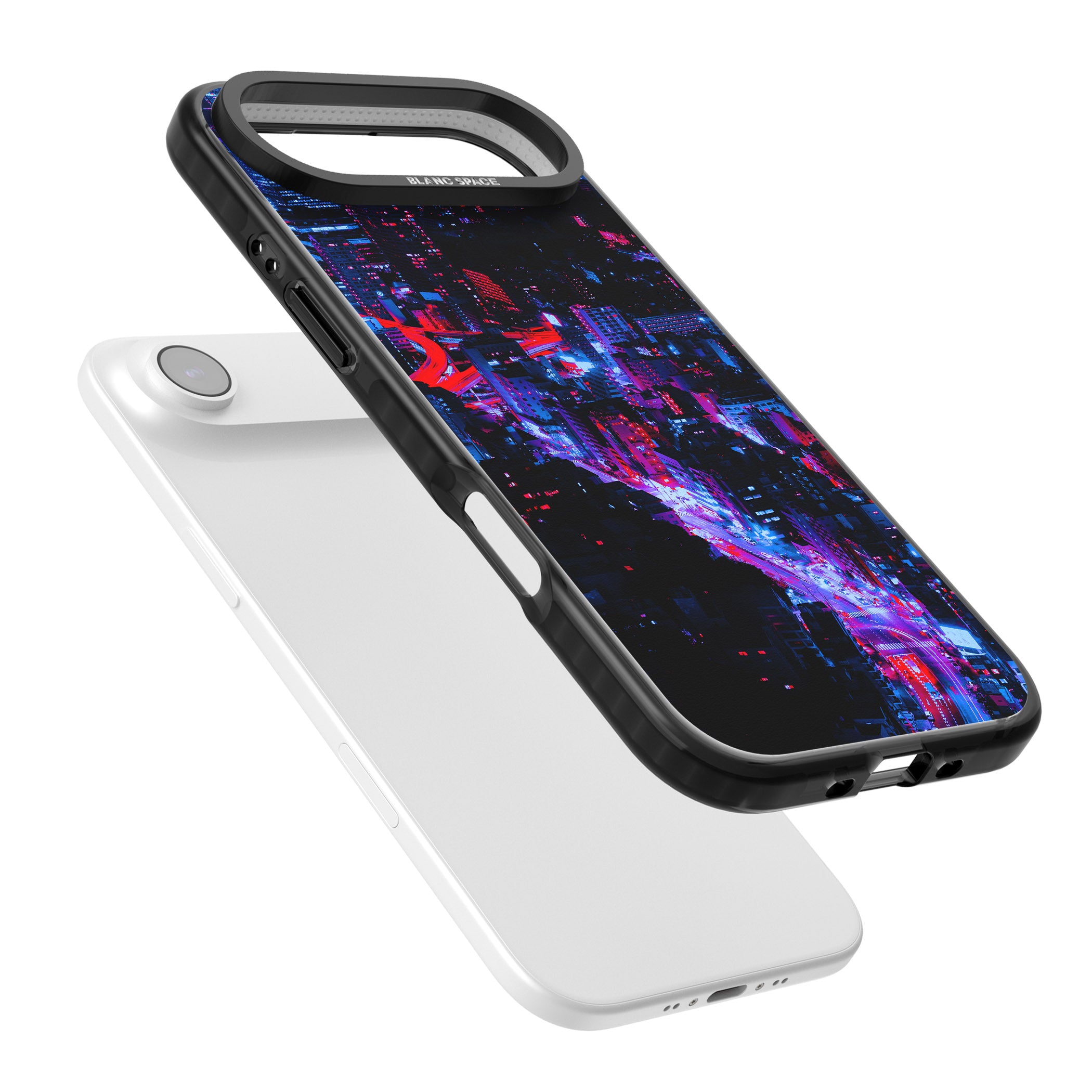 Neon Cityscape iPhone 17 Air Impact Black Phone Case Colours