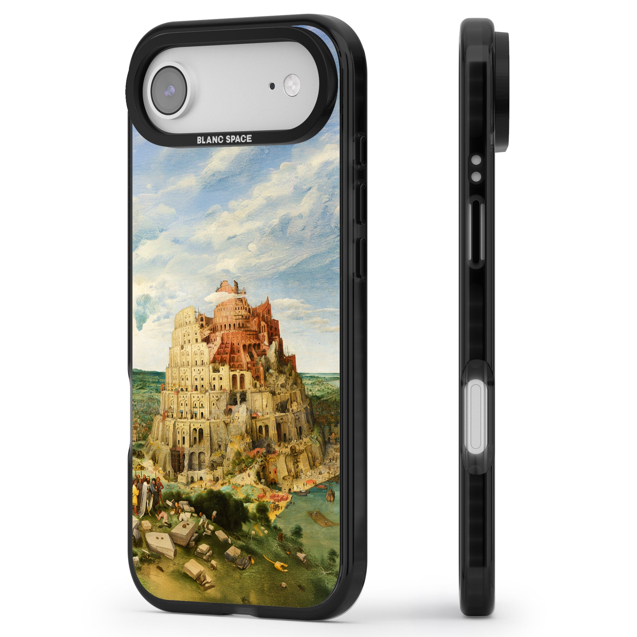 Tower Of Babel iPhone 17 Air Impact Black Phone Case Side Profile