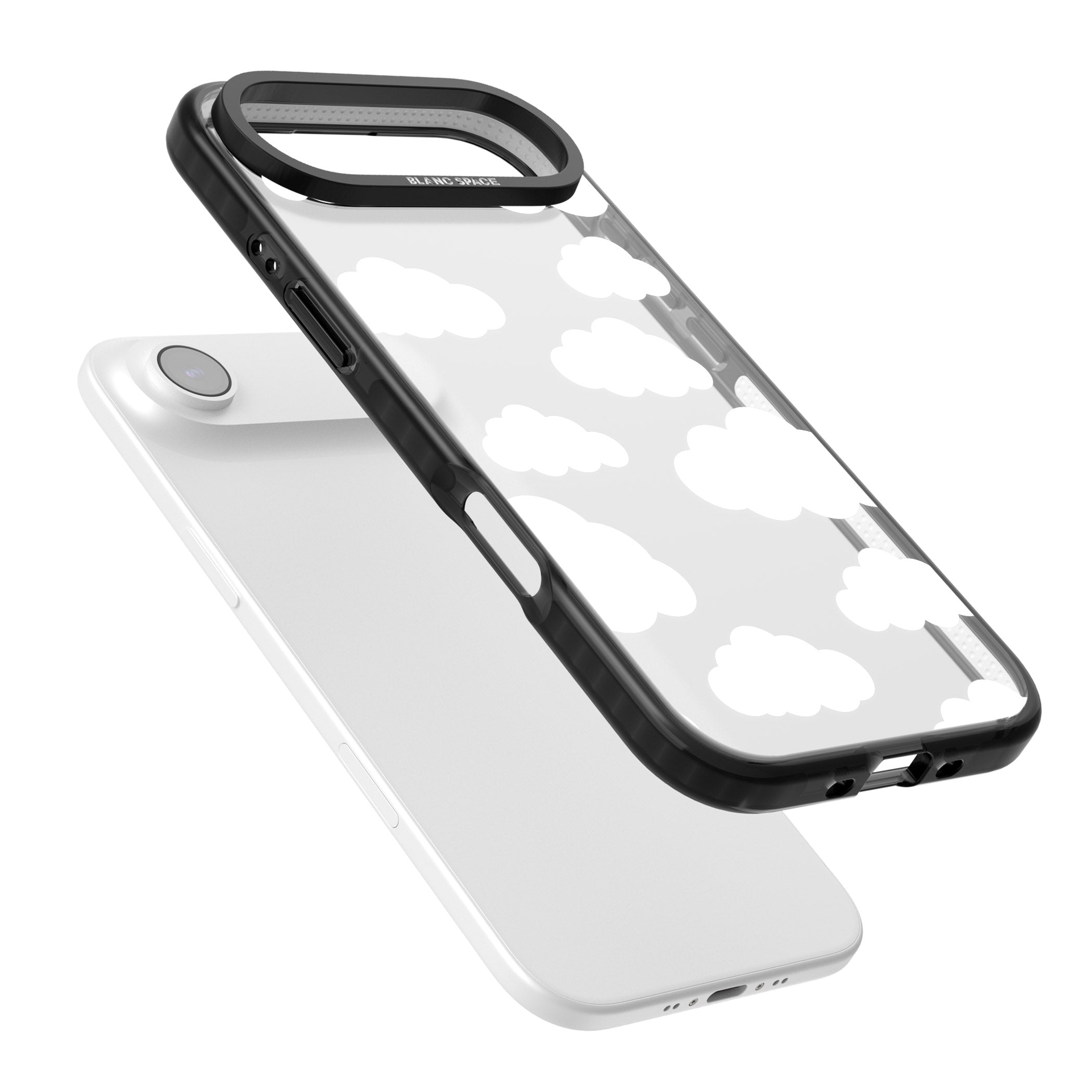 Cloud Pattern iPhone 17 Air Impact Black Phone Case Colours