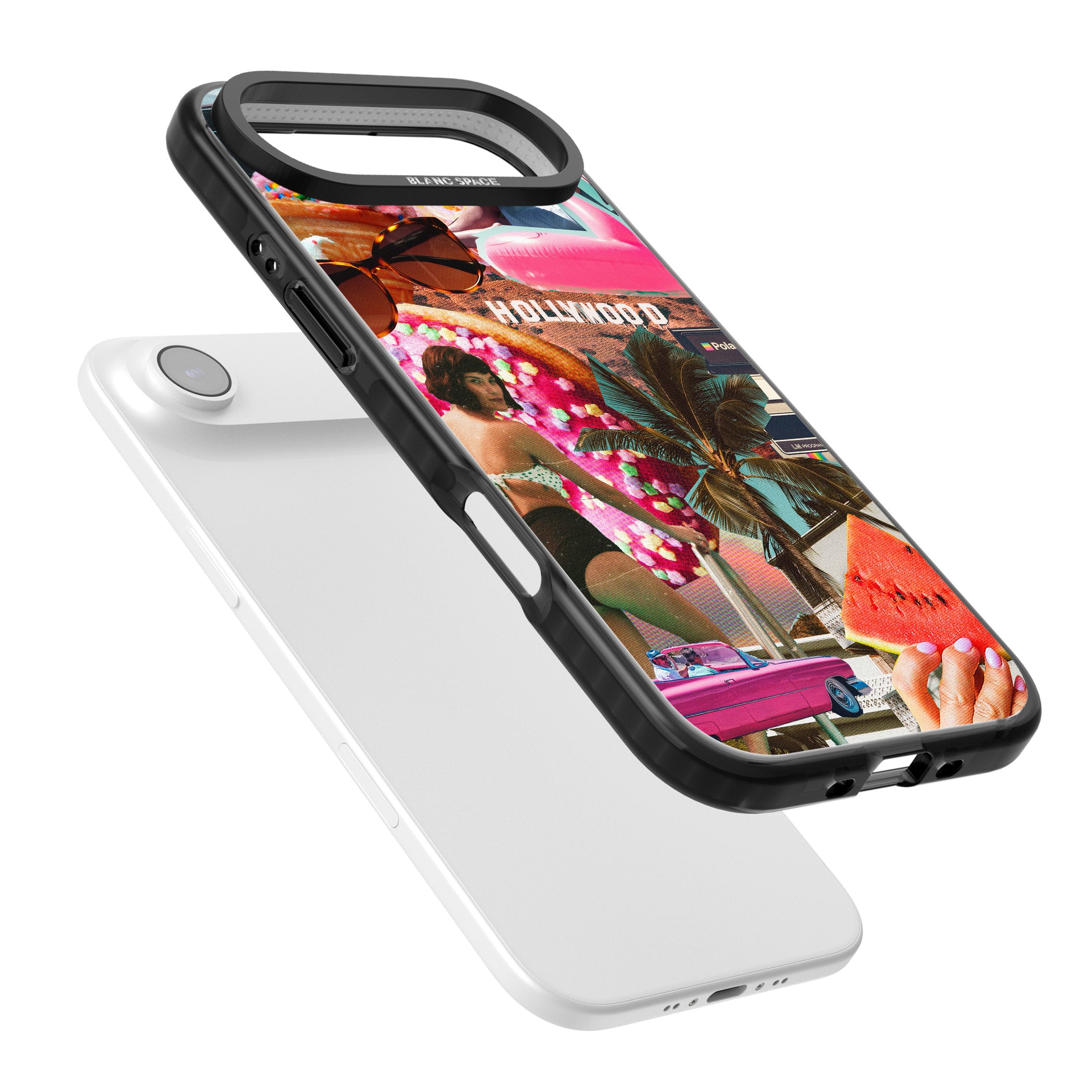 Hollywood Retro Collage iPhone 17 Air Impact Black Phone Case Colours