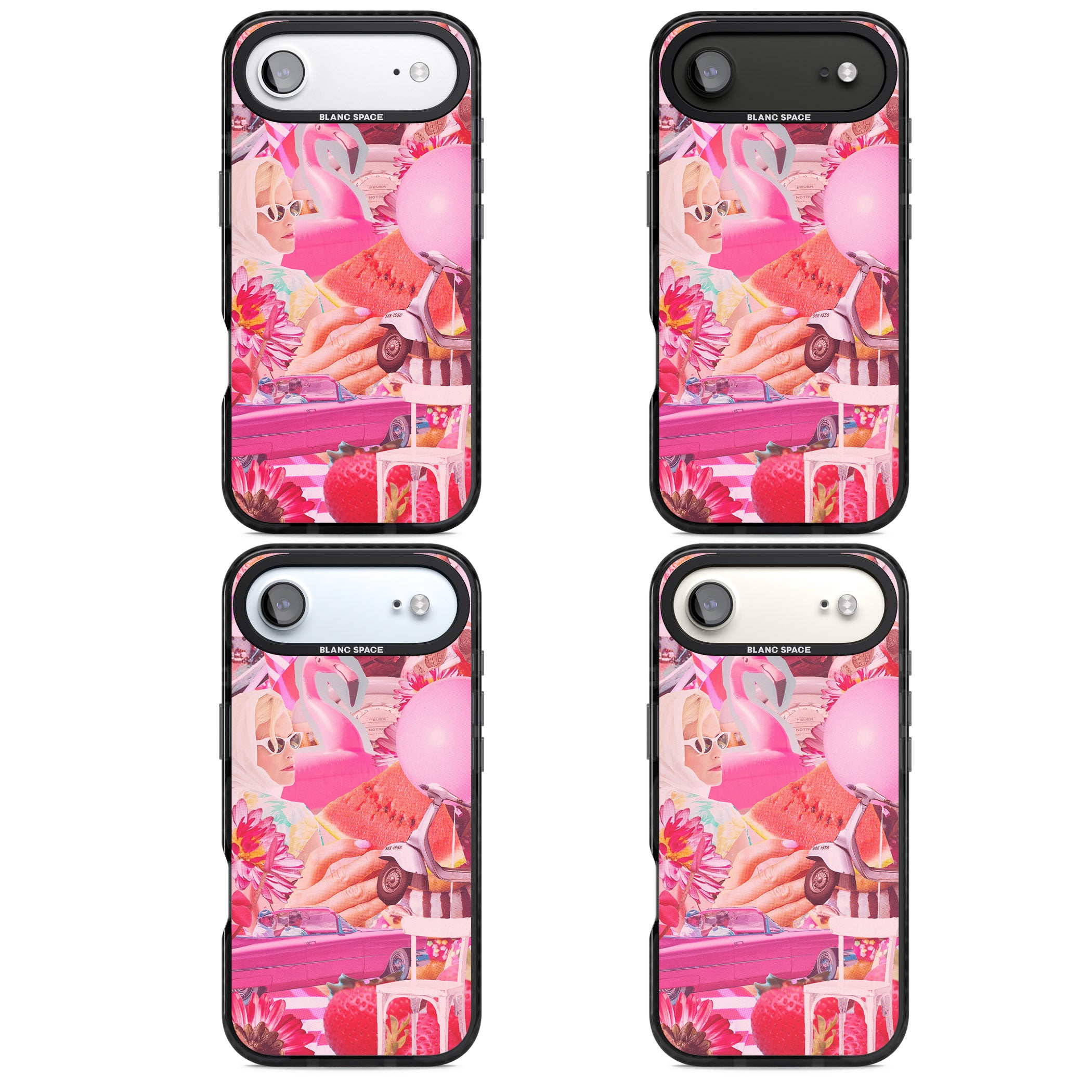 Retro Pink Glamour iPhone 17 Air Impact Black Phone Case APT Impact Protection
