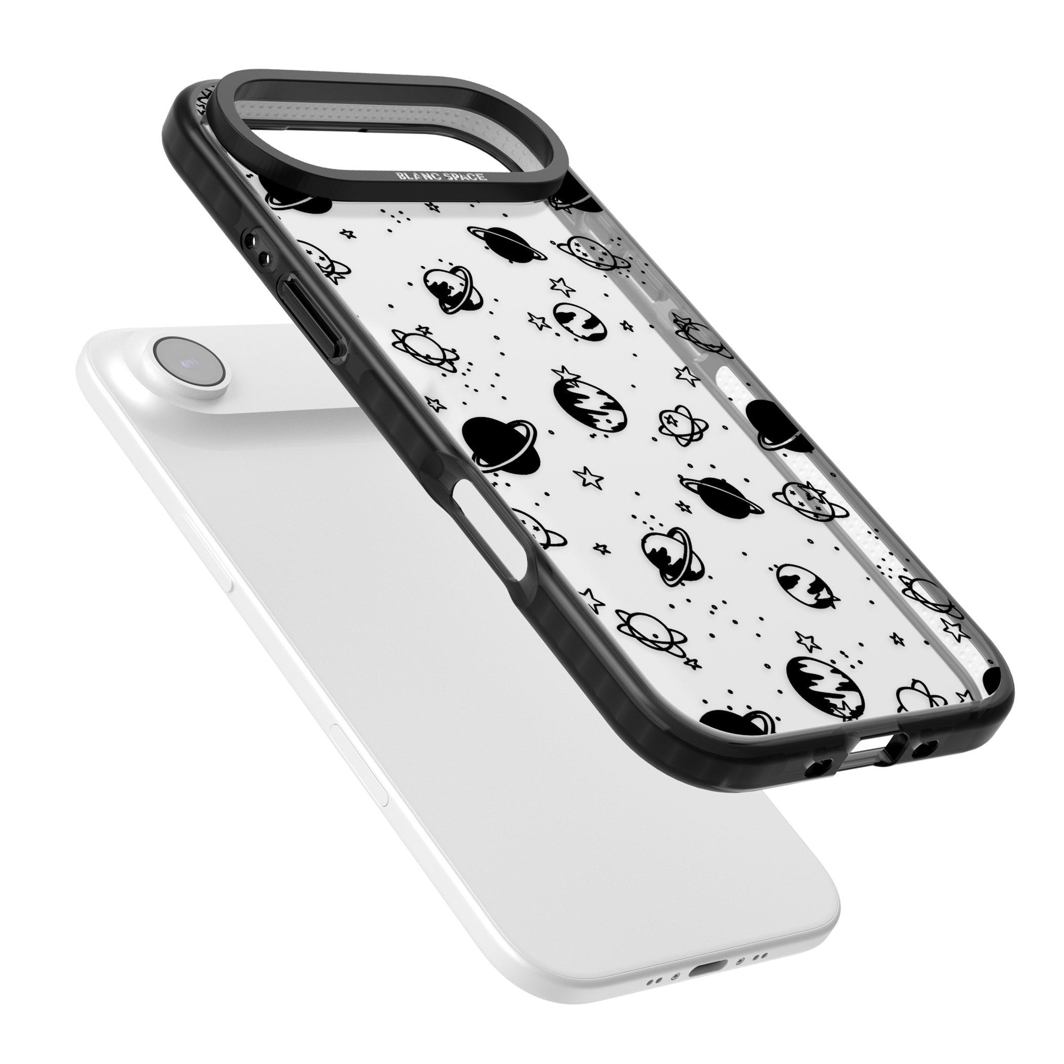 Black Planets iPhone 17 Air Impact Black Phone Case Colours