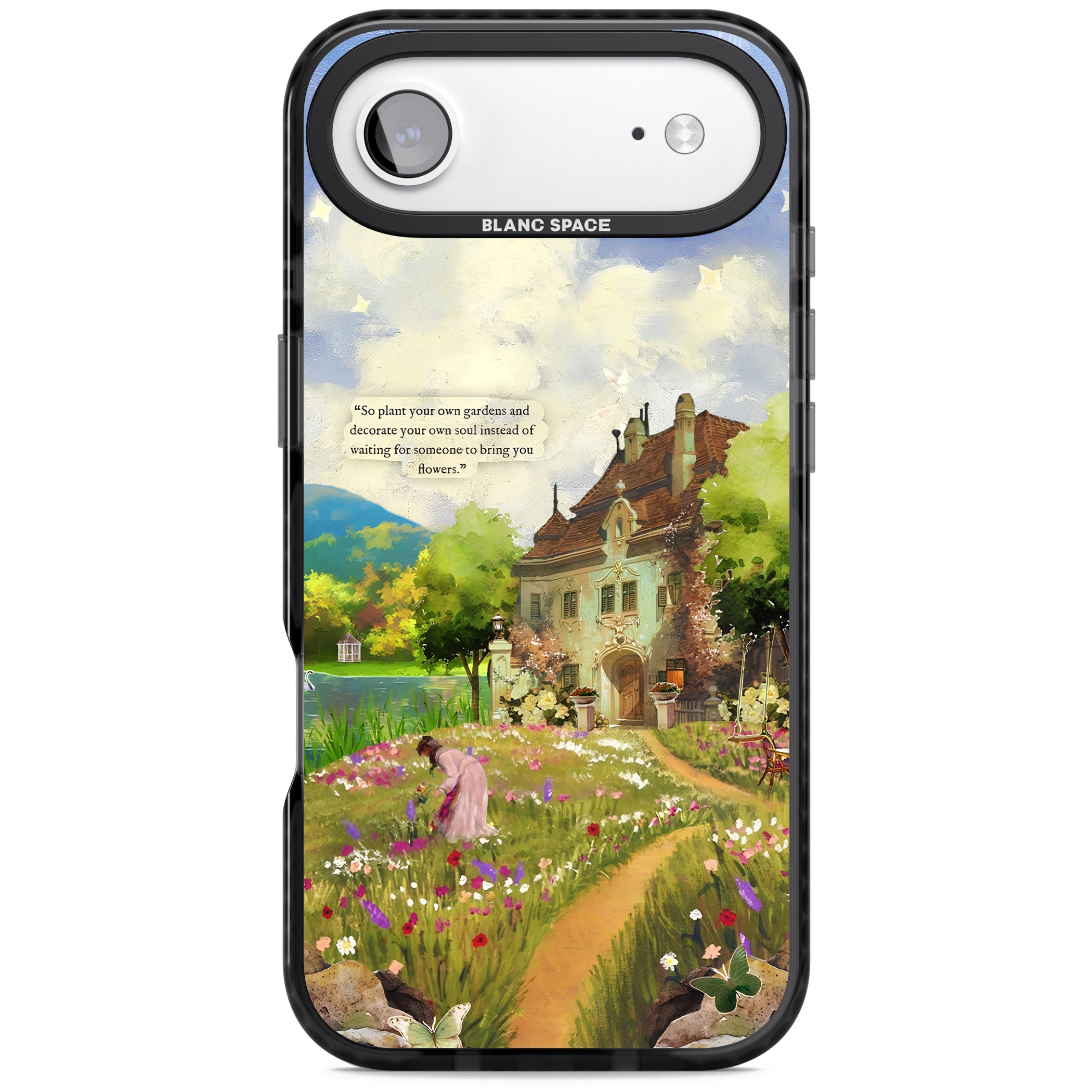 Spring Cottage iPhone 17 Air Impact Black Phone Case