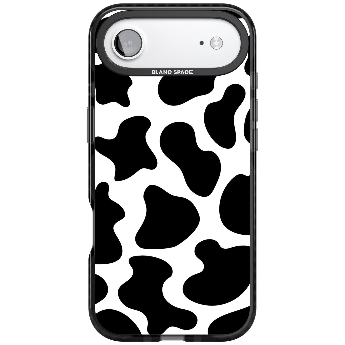 Cow Print iPhone Air Impact Black Phone Case front