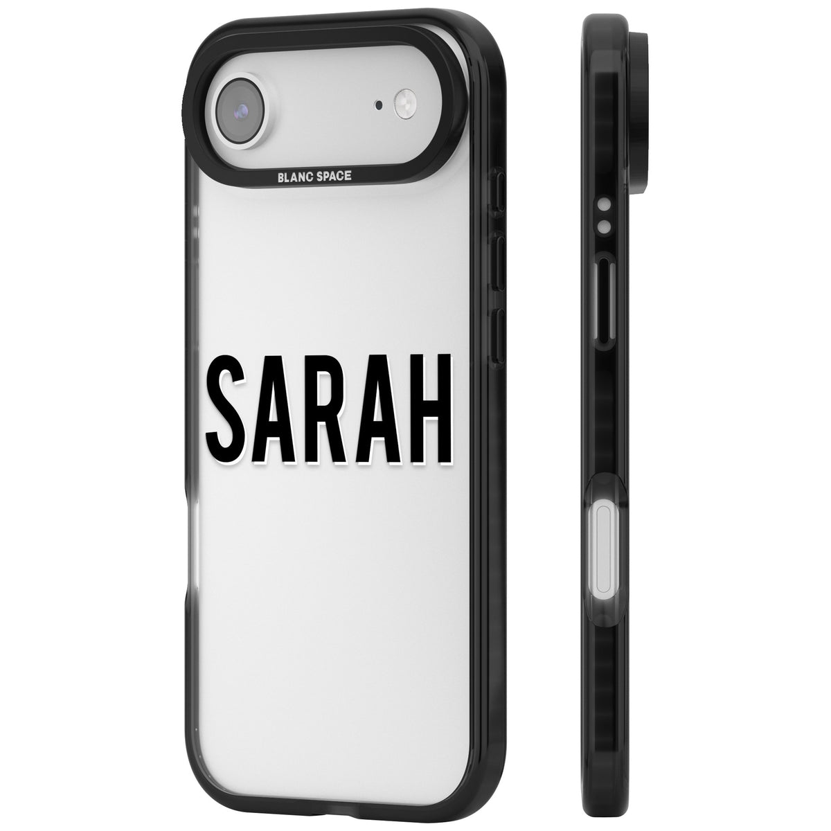Personalised Name (Centre) iPhone Air Impact Black Phone Case side