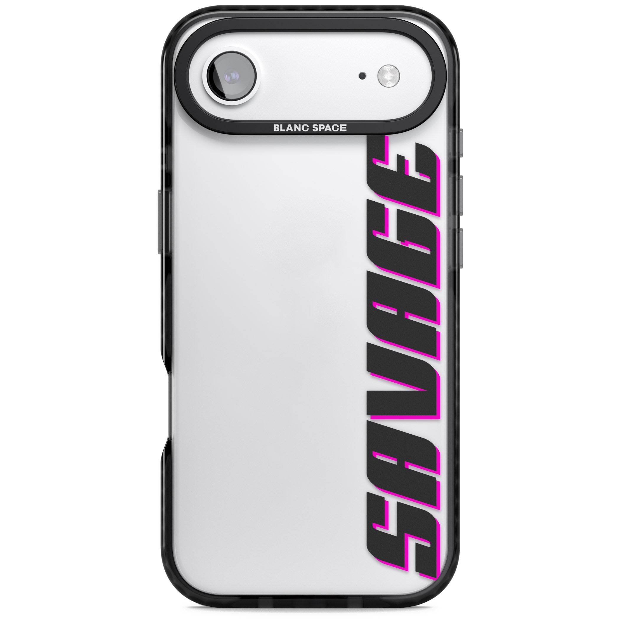 Personalised Cool Vertical Name iPhone 17 Air Impact Black Phone Case