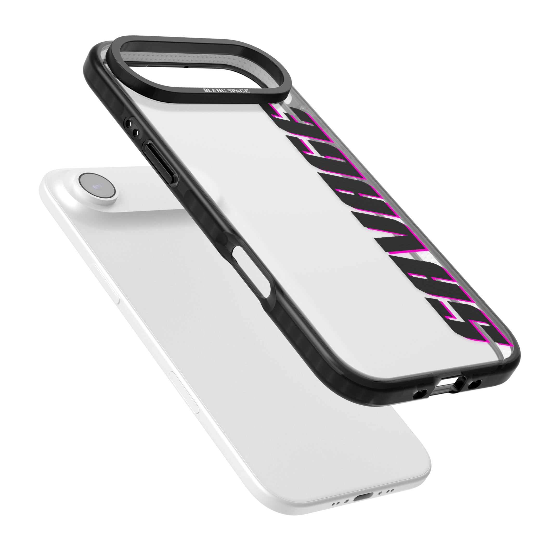 Personalised Cool Vertical Name iPhone 17 Air Impact Black Phone Case Colours