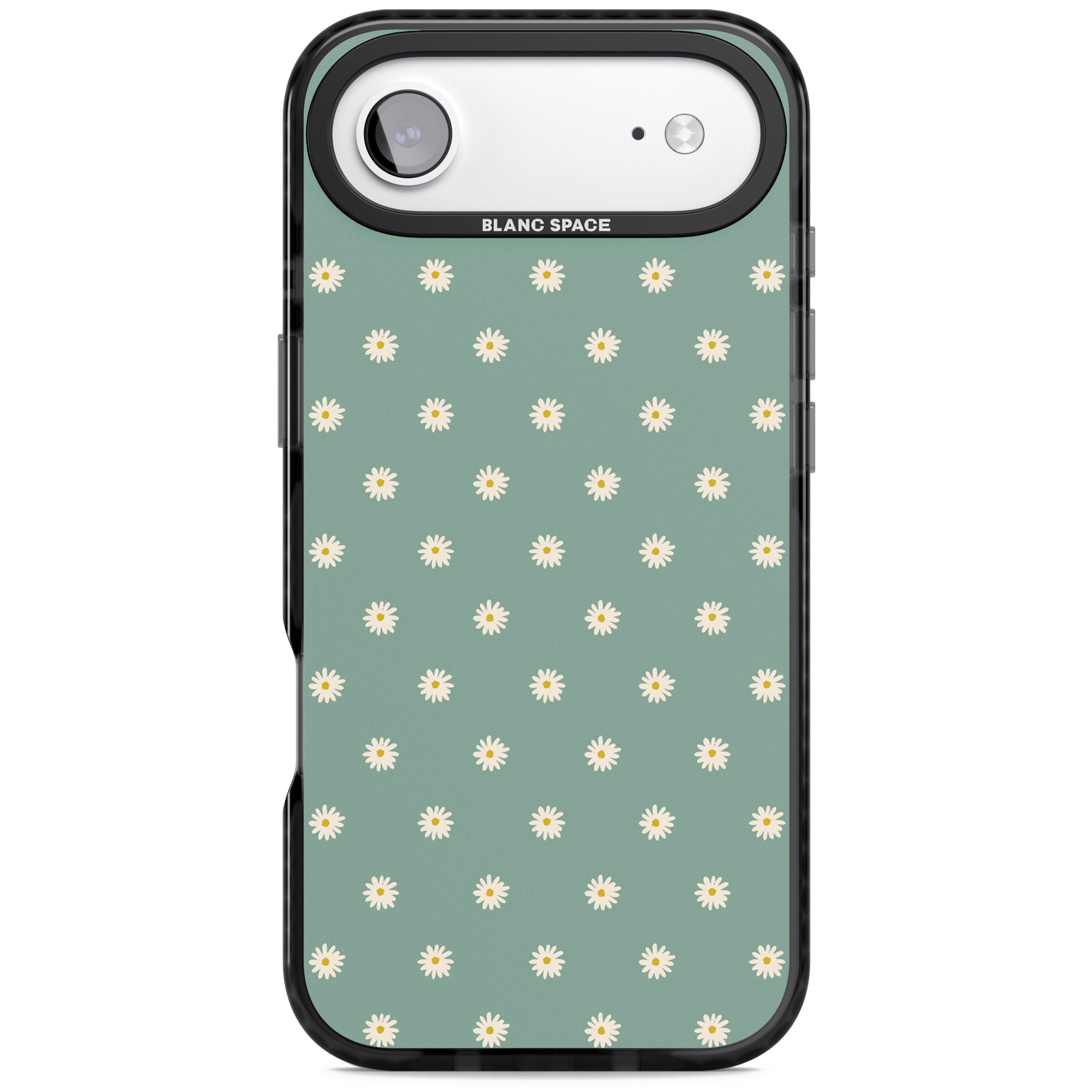 Sage Daisy Floral iPhone 17 Air Impact Black Phone Case