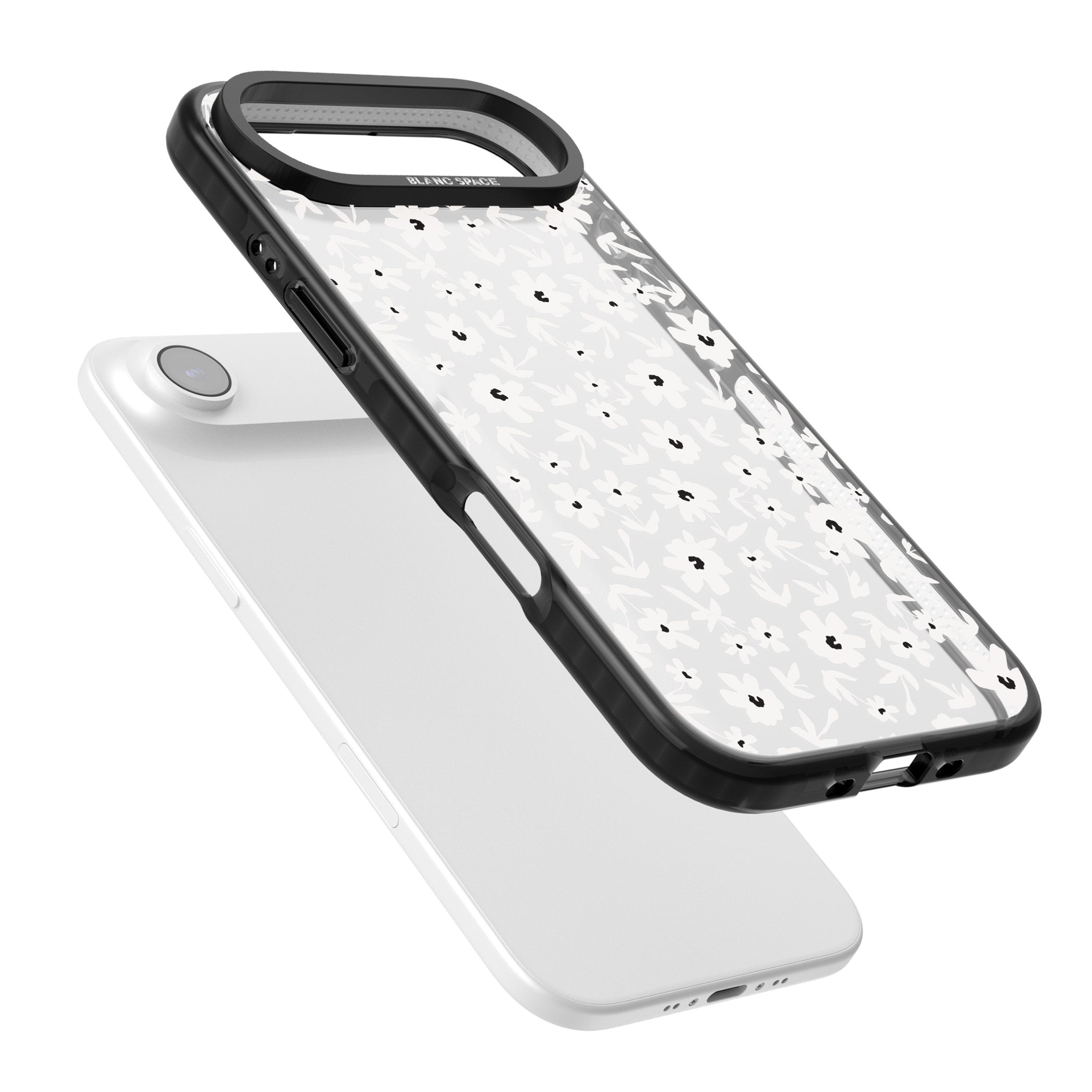 Monochrome Floral iPhone 17 Air Impact Black Phone Case Colours