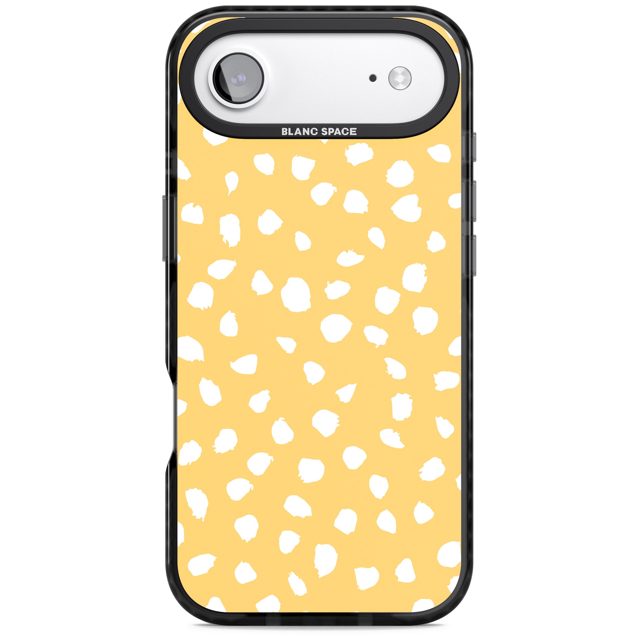 Yellow Dalmatian Dots iPhone 17 Air Impact Black Phone Case