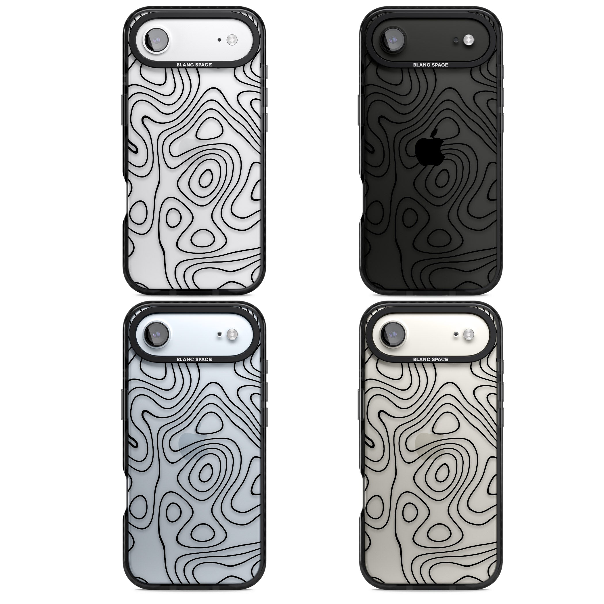 Damascus Steel iPhone 17 Air Impact Black Phone Case APT Impact Protection