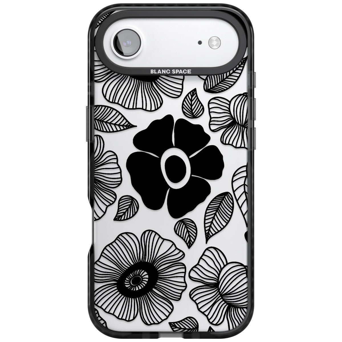 Ink Garden iPhone Air Impact Black Phone Case front