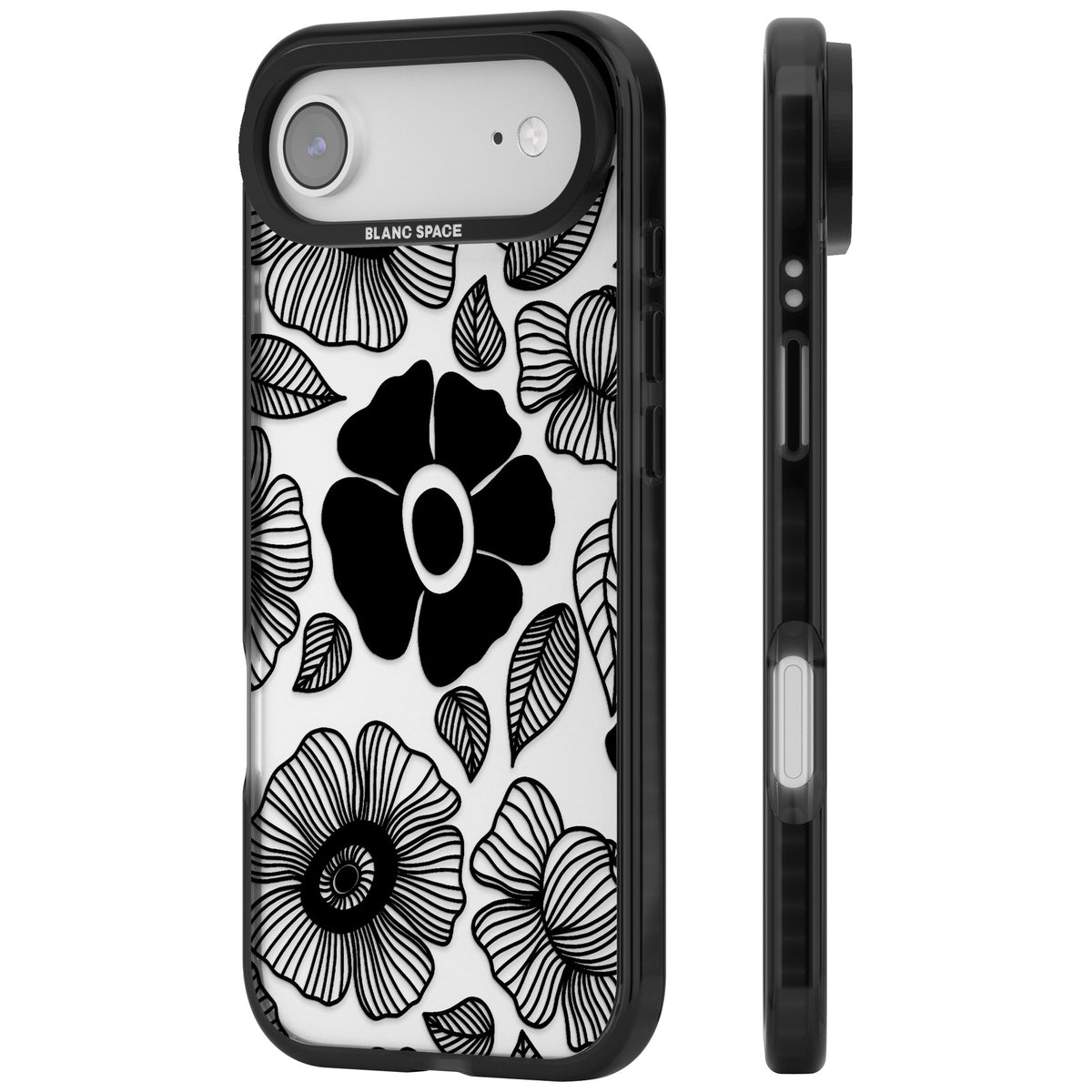 Ink Garden iPhone Air Impact Black Phone Case side