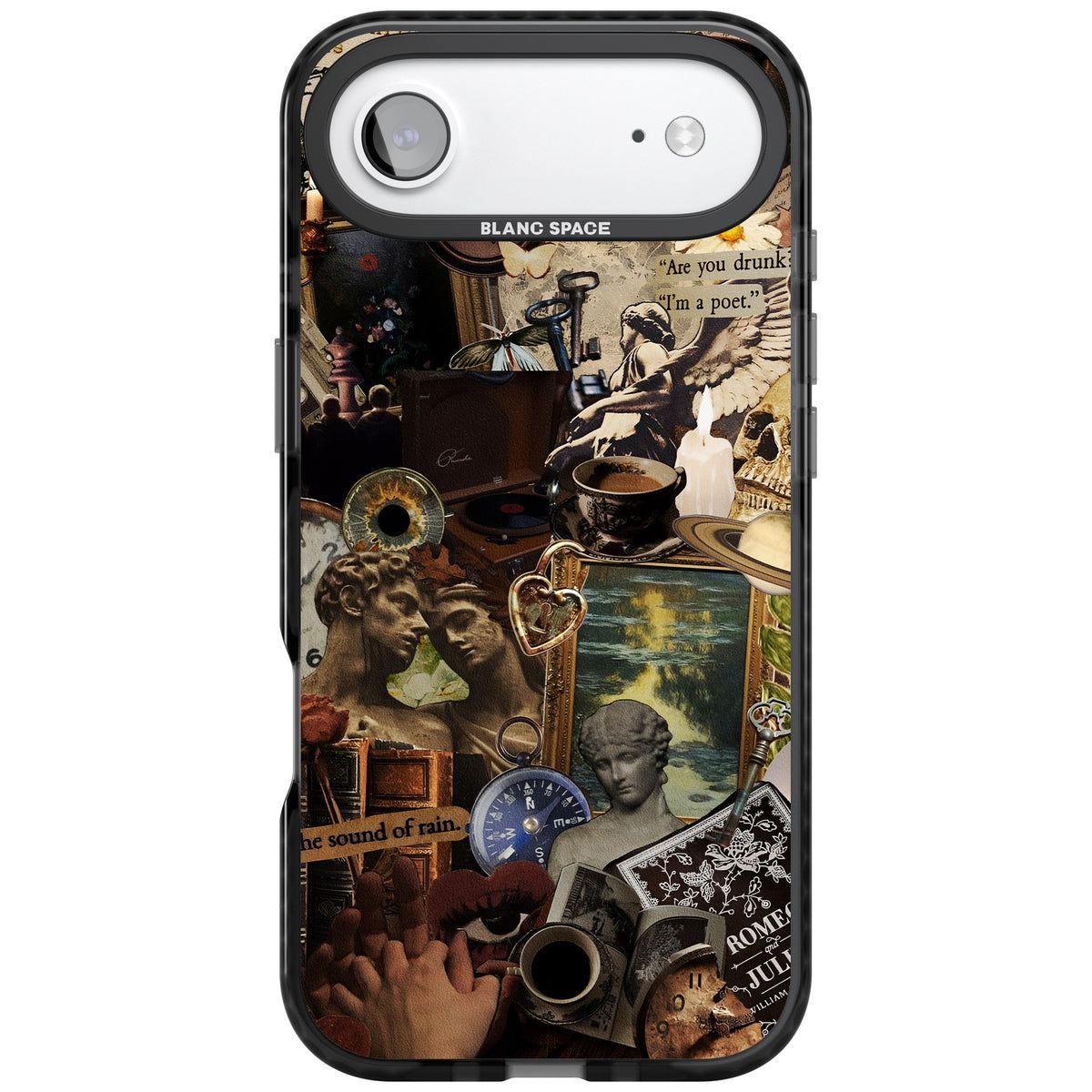 Vintage Academia Collage iPhone Air Impact Black Phone Case front