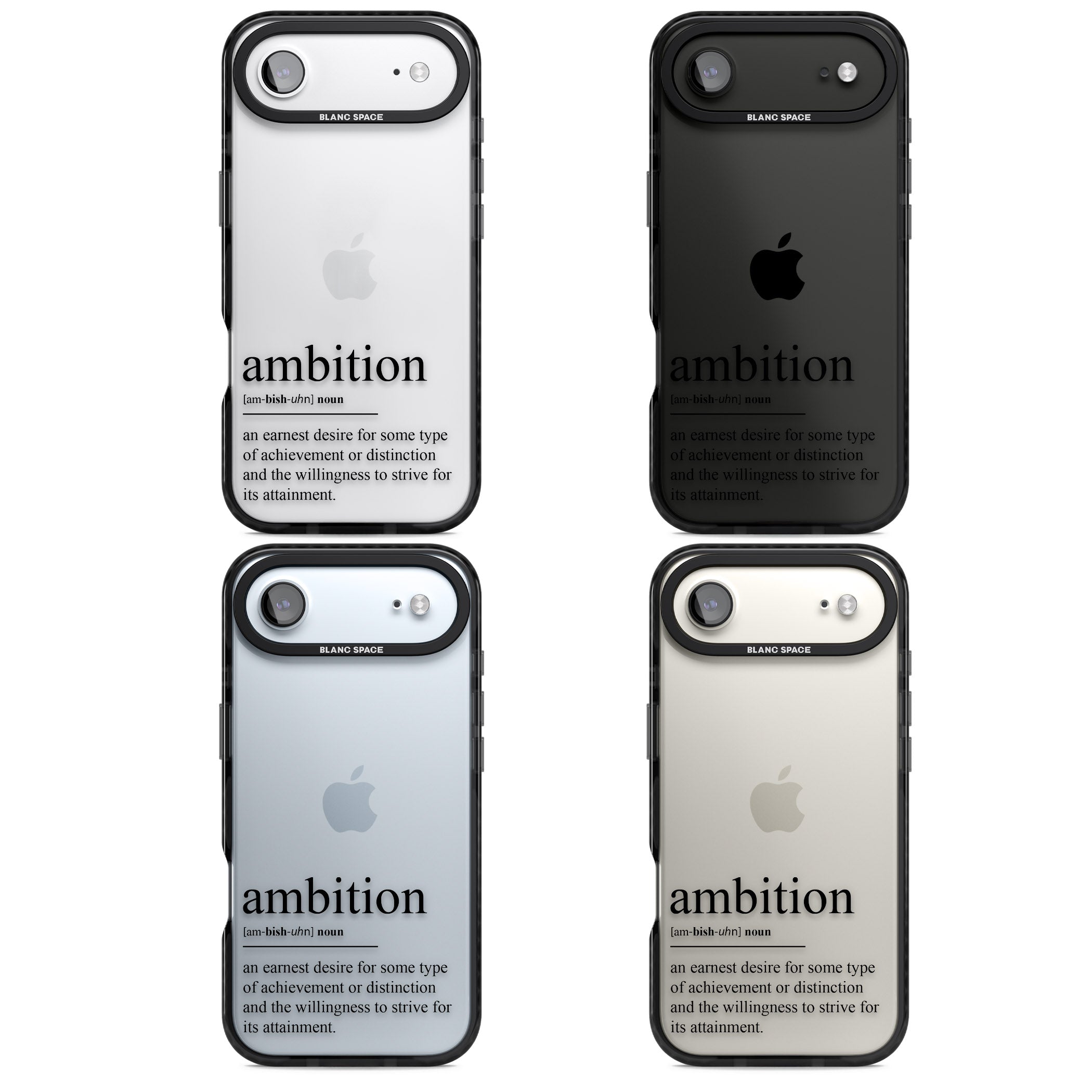 Ambition iPhone 17 Air Impact Black Phone Case APT Impact Protection