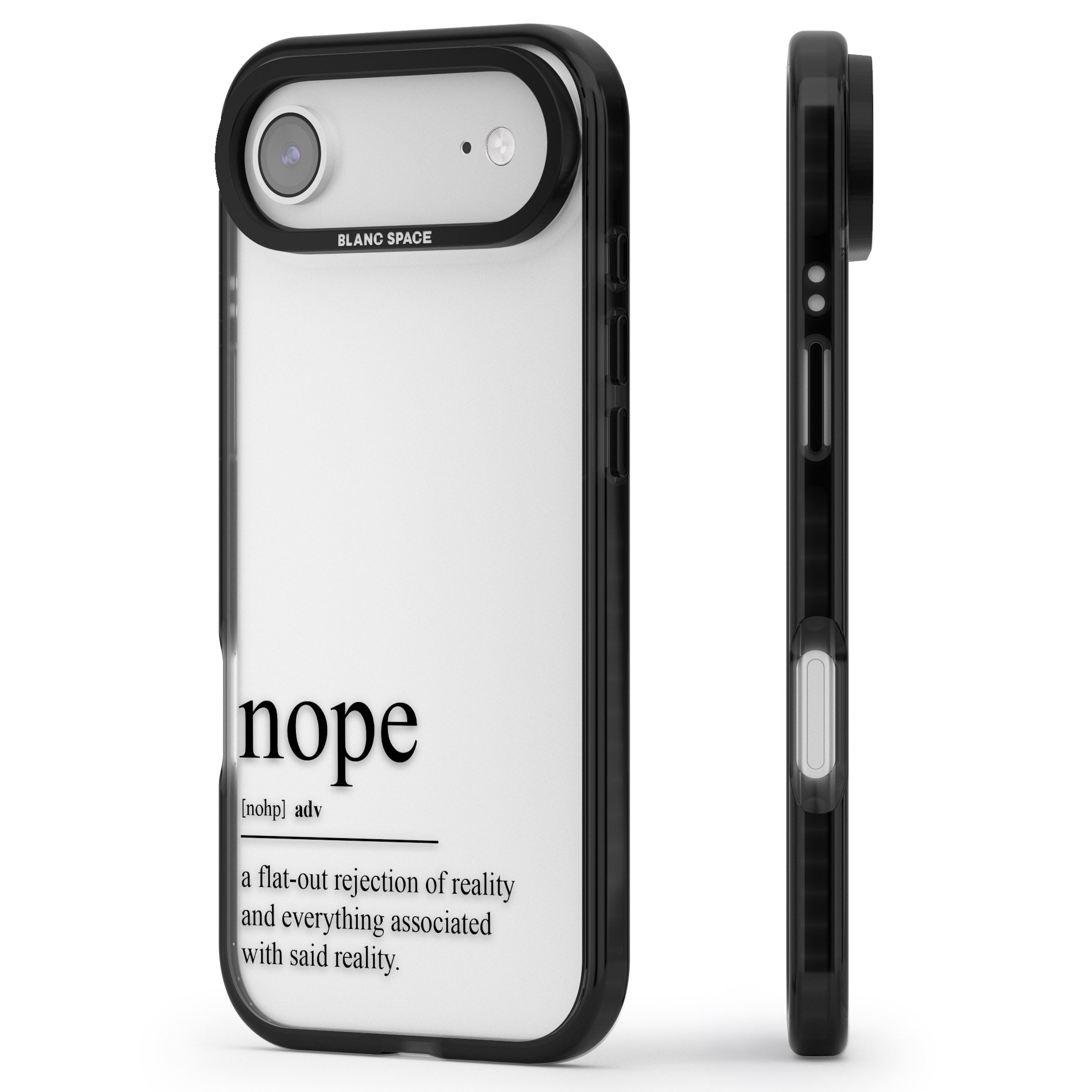 Nope iPhone 17 Air Impact Black Phone Case Side Profile
