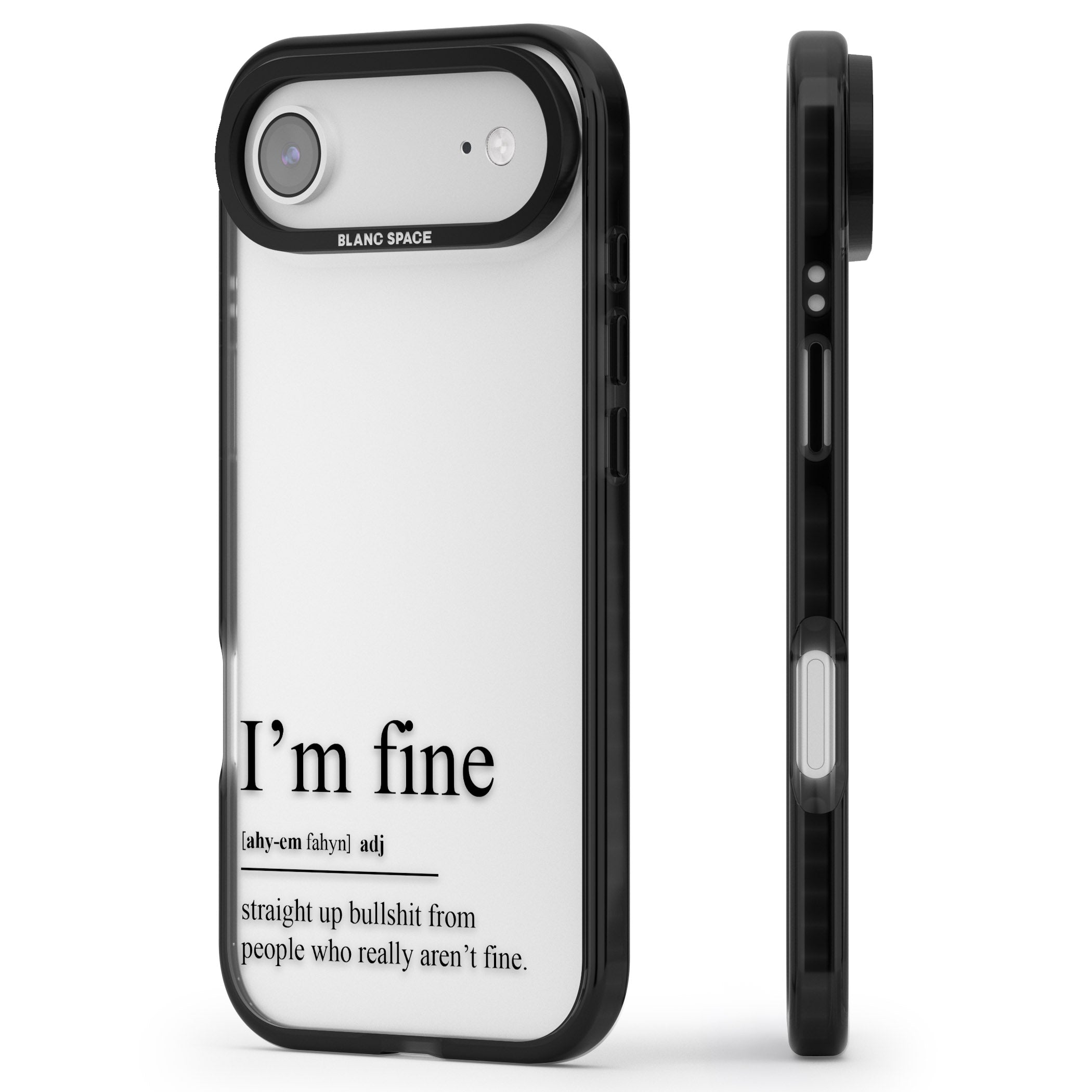 Im Fine iPhone 17 Air Impact Black Phone Case Side Profile