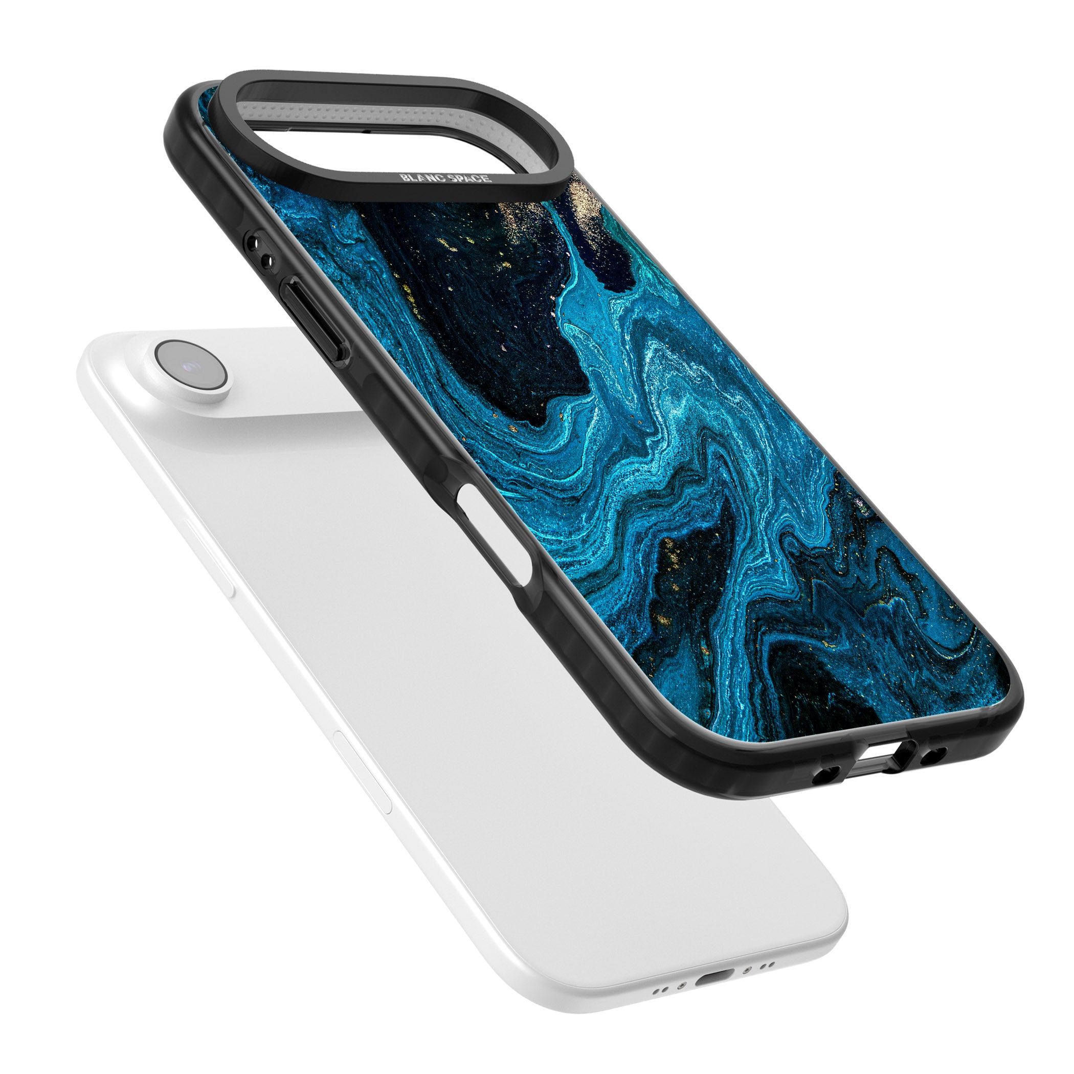 Saphire Lagoon iPhone 17 Air Impact Black Phone Case Colours
